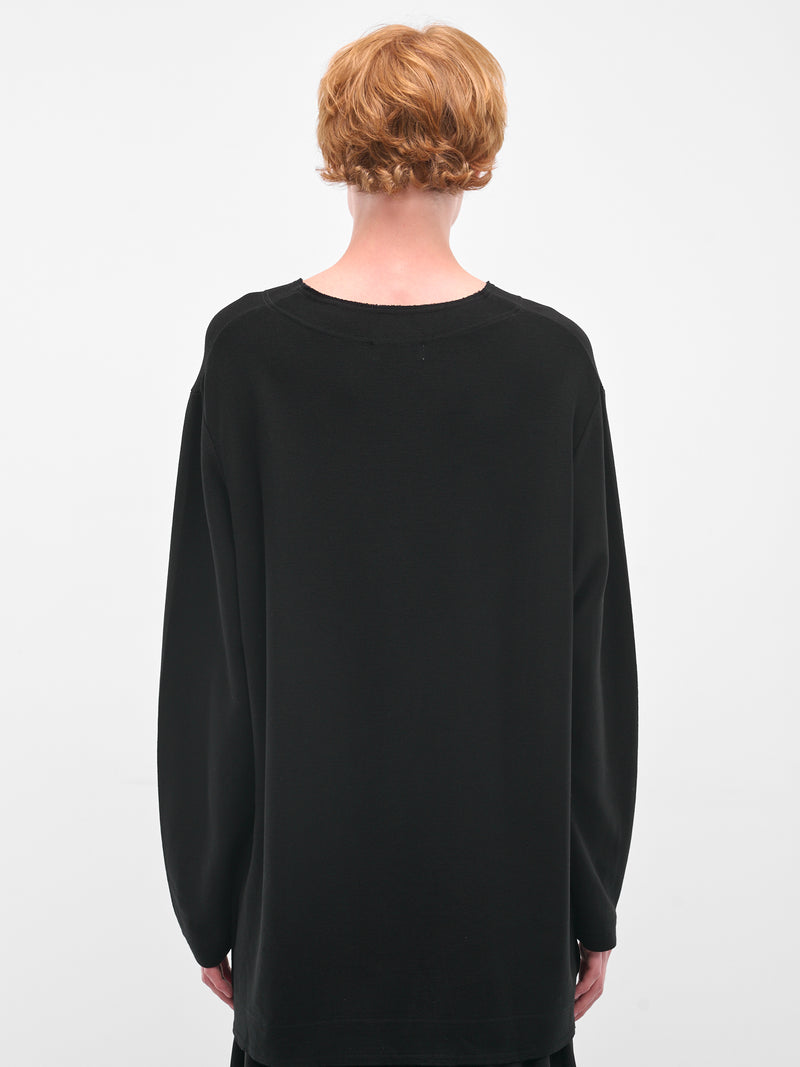 Black Pocket Long Sleeve Tee (HL-T13-075-BLACK)