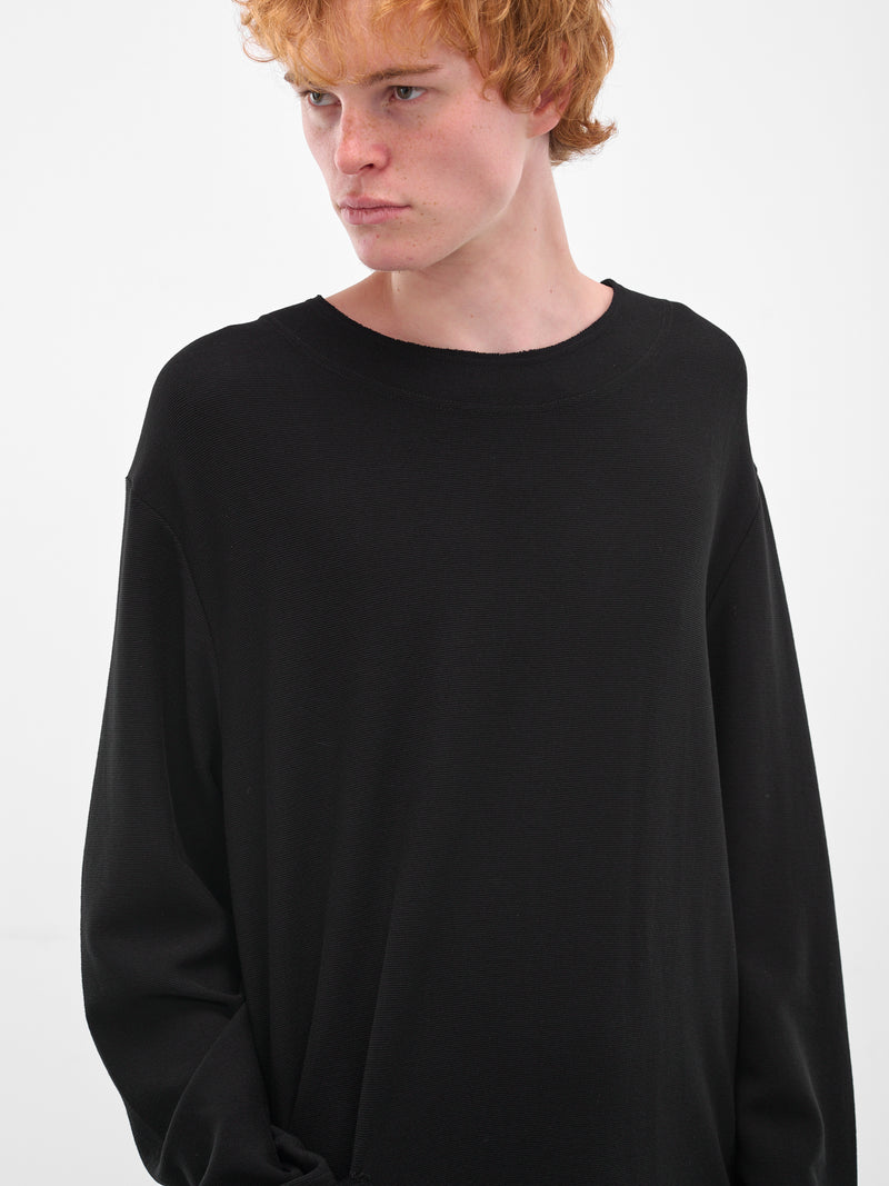 Black Pocket Long Sleeve Tee (HL-T13-075-BLACK)