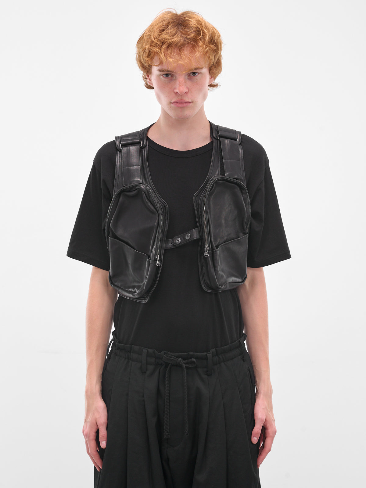 Black Holster Bags Cropped Vest (HL-V99-705-BLACK)