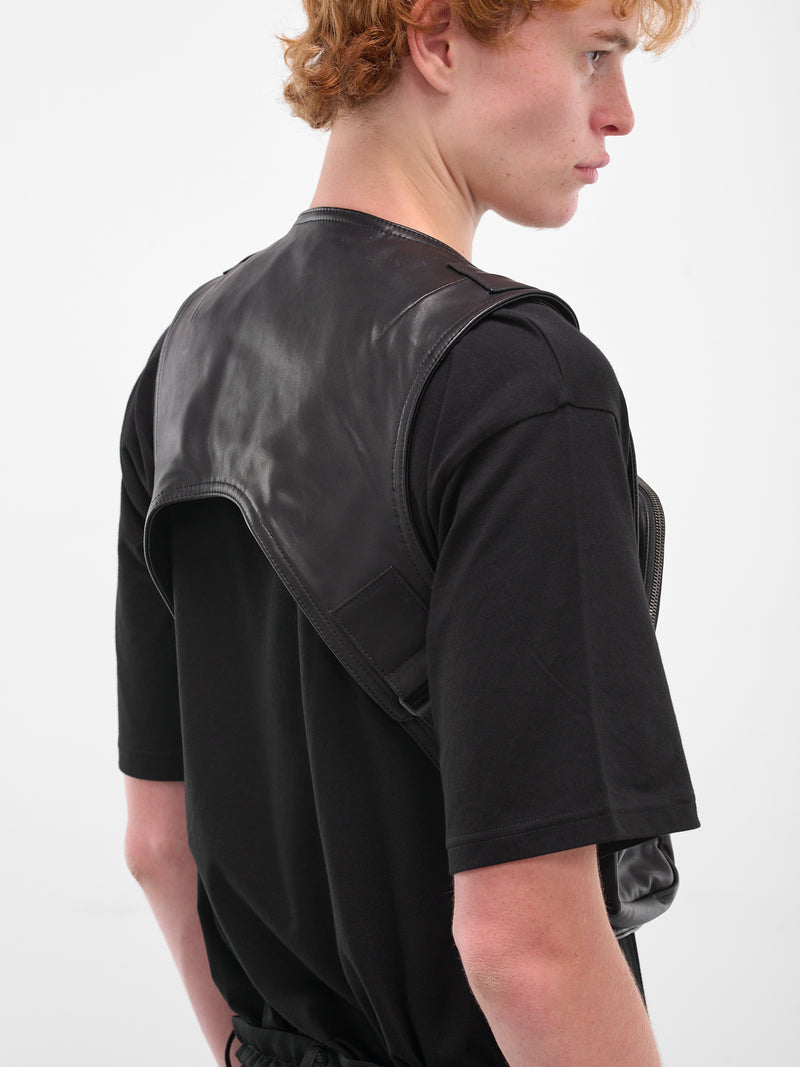 Black Holster Bags Cropped Vest (HL-V99-705-BLACK)