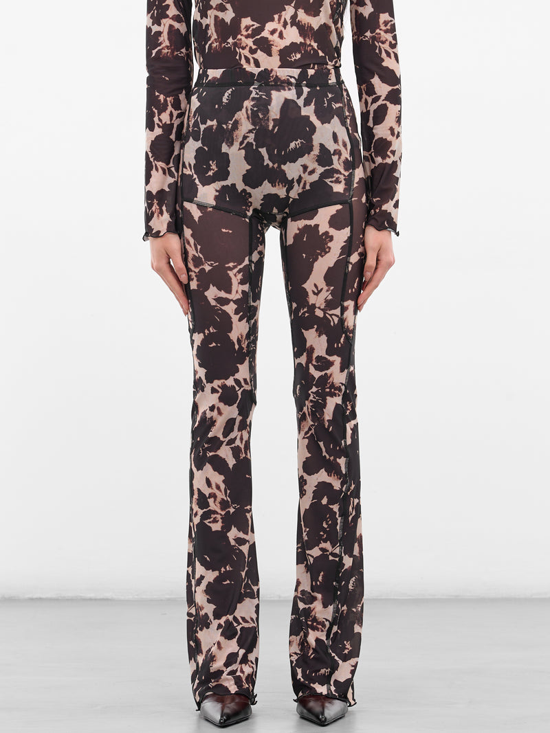 Rose Abstract Print Halcyon Leggings (HL0RO-ROSE)