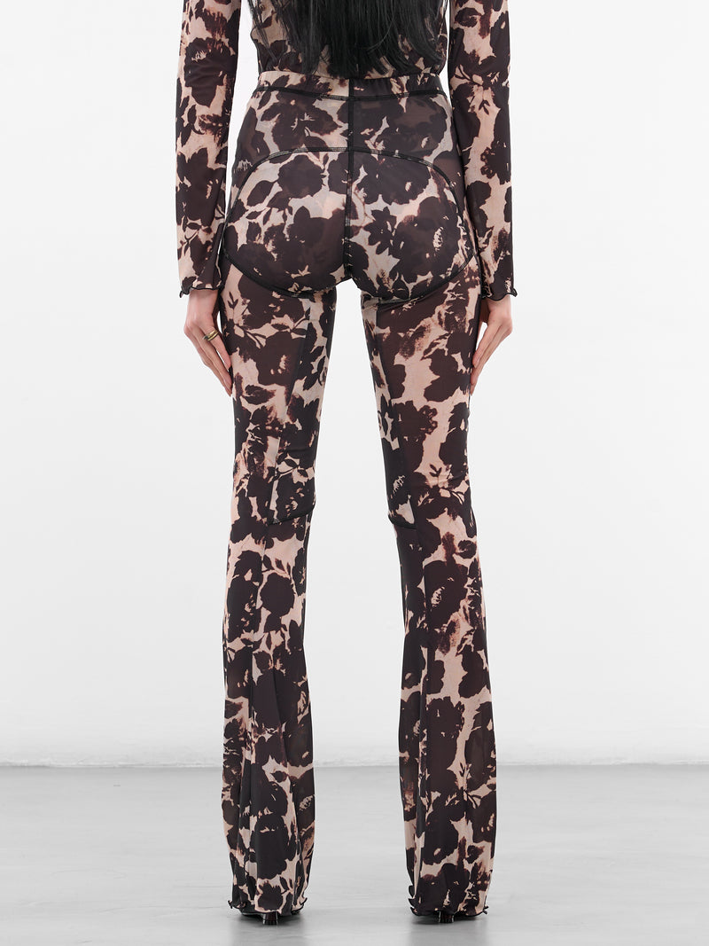 Rose Abstract Print Halcyon Leggings (HL0RO-ROSE)
