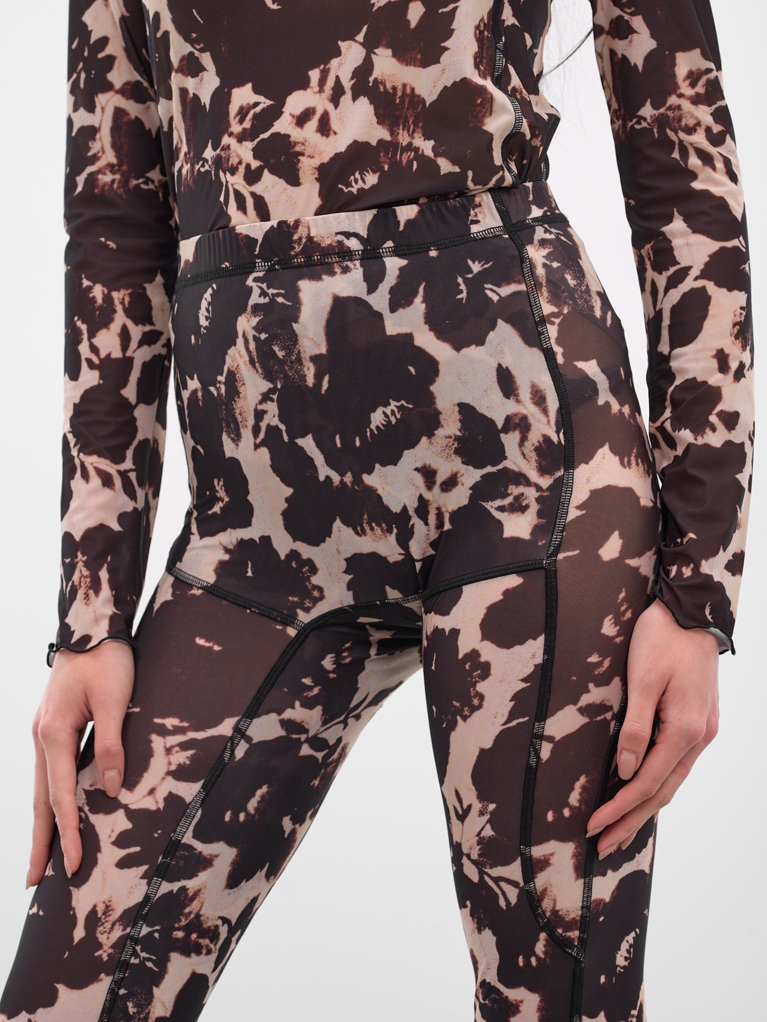 Rose Abstract Print Halcyon Leggings (HL0RO-ROSE)