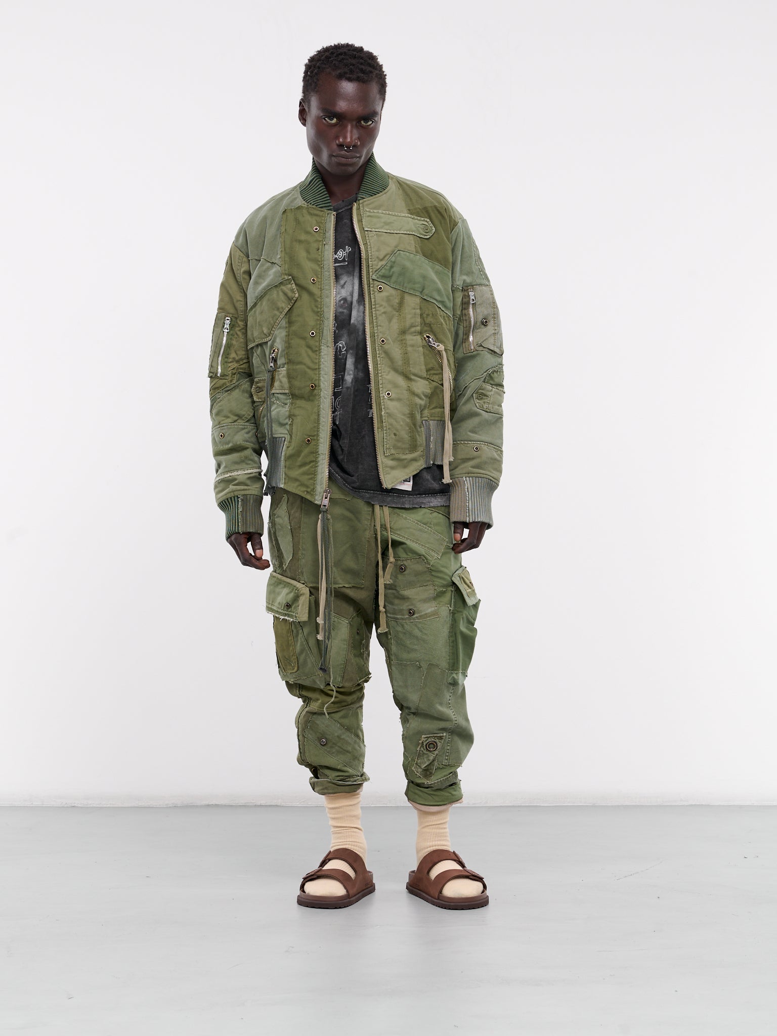 Mixed Army Flight Jacket (HM013-ARMY)