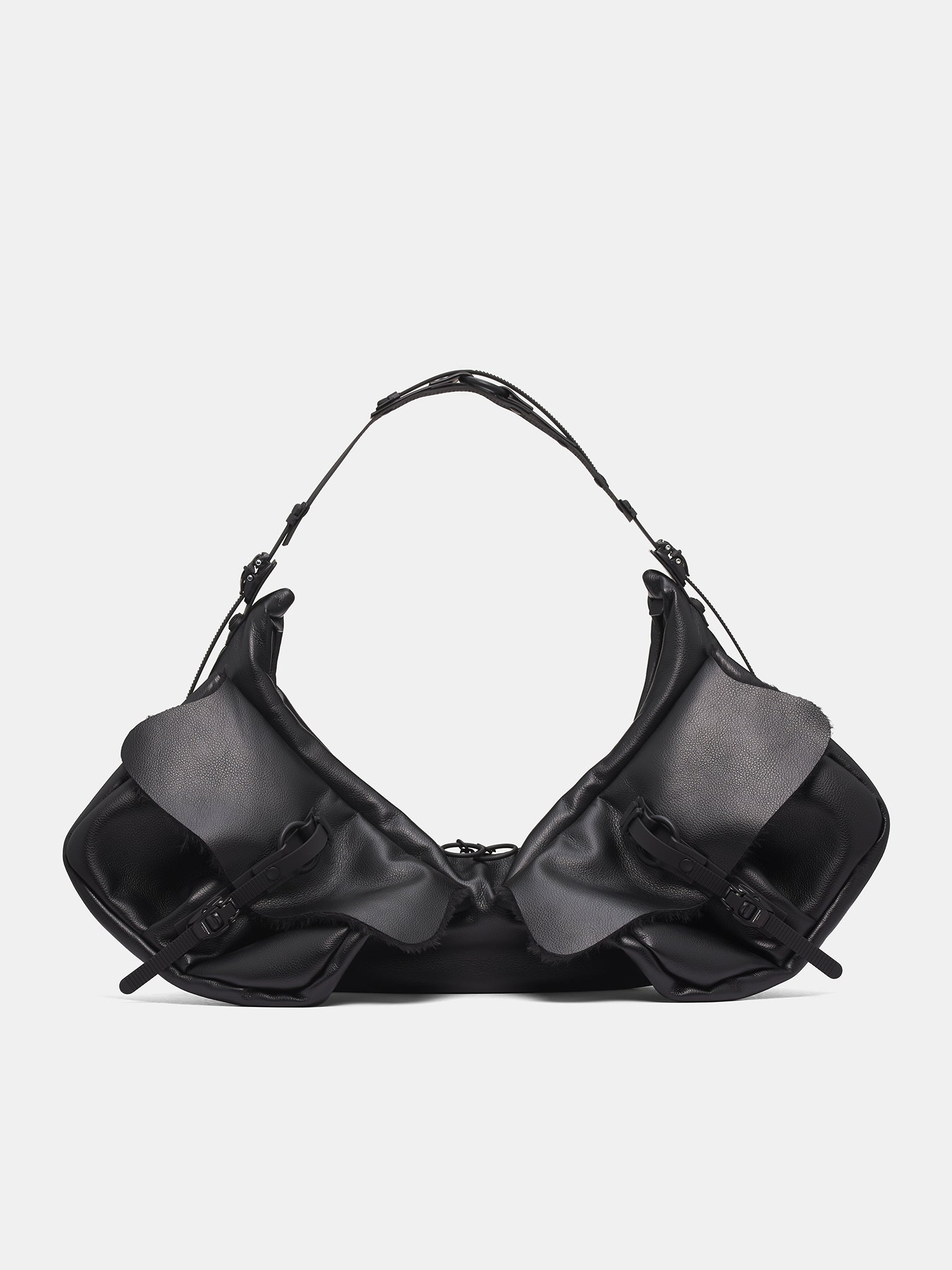 Black Half Moon Handbag (HM03-HALF-MOON-BLACK-MATT-POCK)