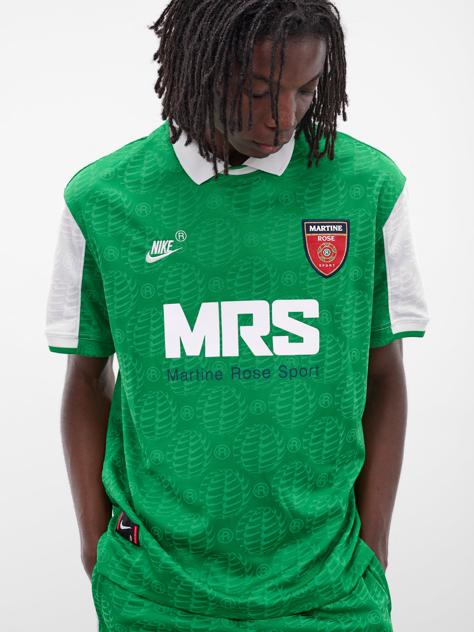 Martine Rose x Nike Green Polo (HM9020-310-LUCKY-GREEN-WHITE)