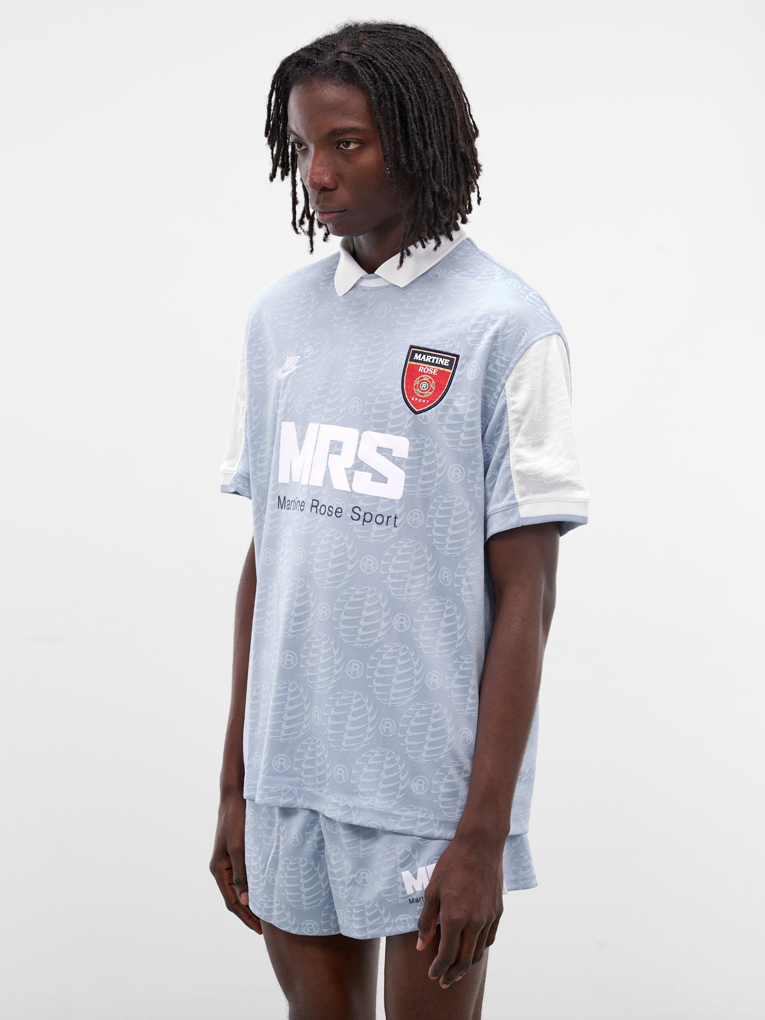 Martine Rose x Nike Gray Polo (HM9020-422-PSYCHIC-BLUE-WHITE)