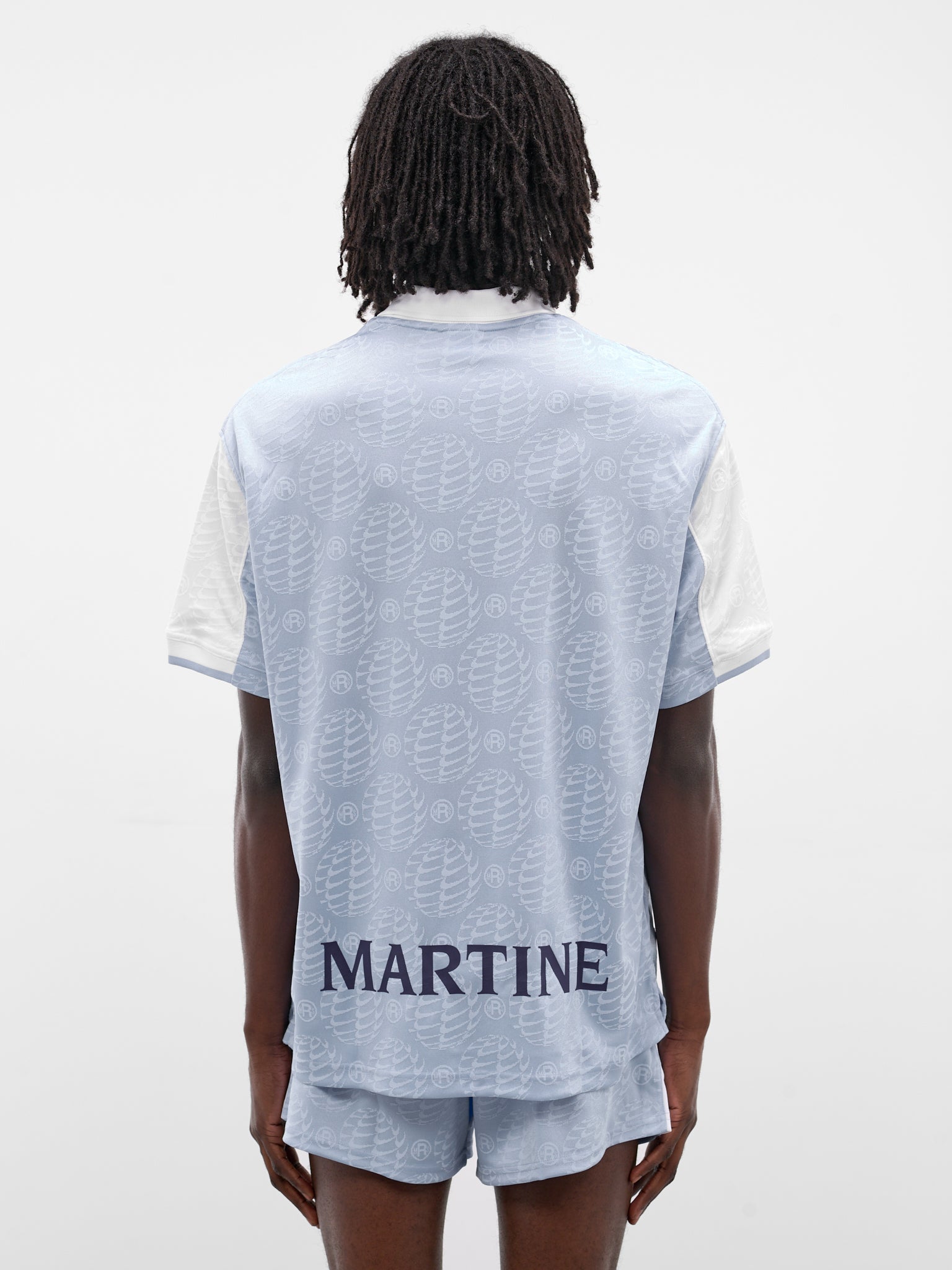 Martine Rose x Nike Gray Polo (HM9020-422-PSYCHIC-BLUE-WHITE)