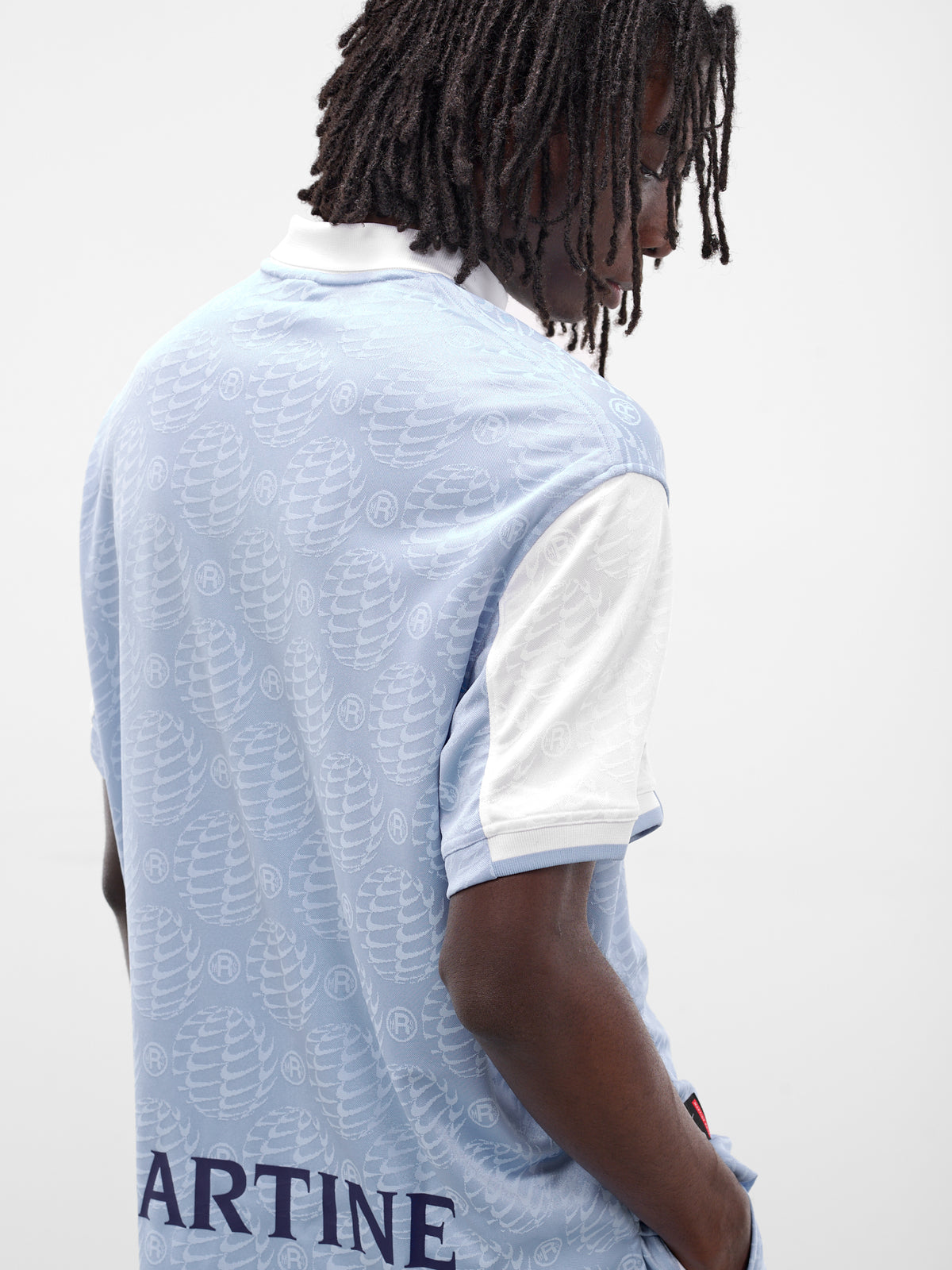 Martine Rose x Nike Gray Polo (HM9020-422-PSYCHIC-BLUE-WHITE)