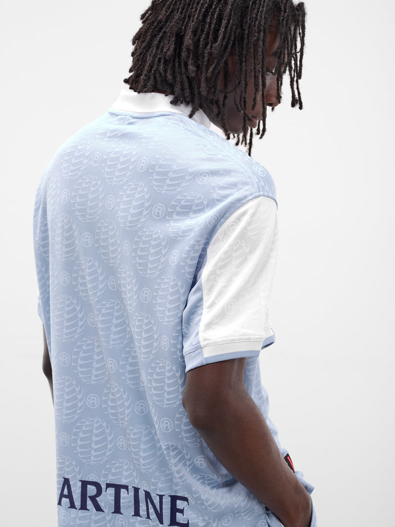 Martine Rose x Nike Gray Polo (HM9020-422-PSYCHIC-BLUE-WHITE)