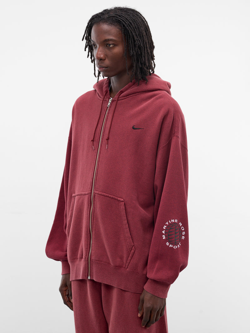 Martine Rose x Nike Oversized Hoodie (HM9026-13-CRIMSON-HTR-WHITE)