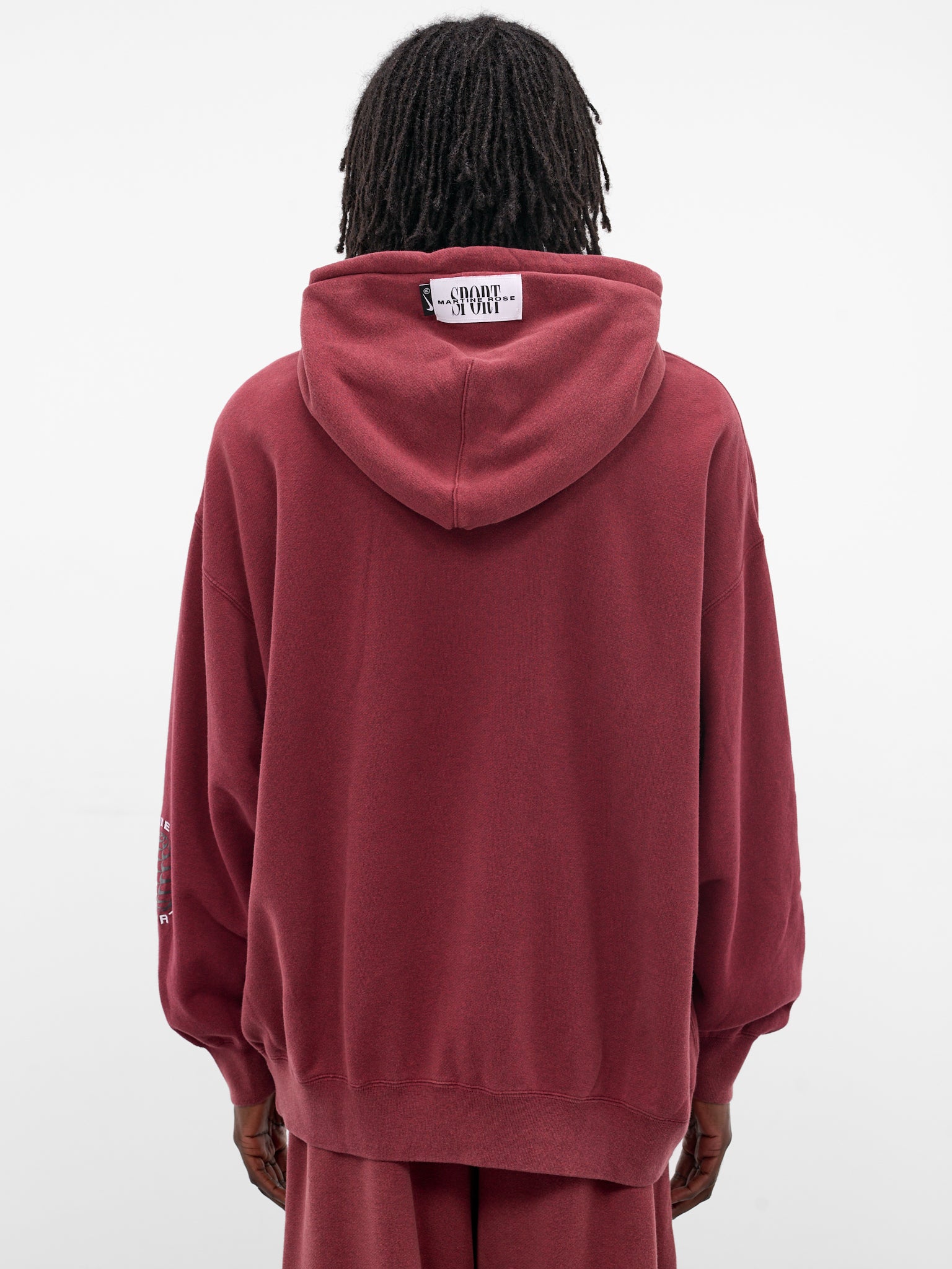 Martine Rose x Nike Oversized Hoodie (HM9026-13-CRIMSON-HTR-WHITE)