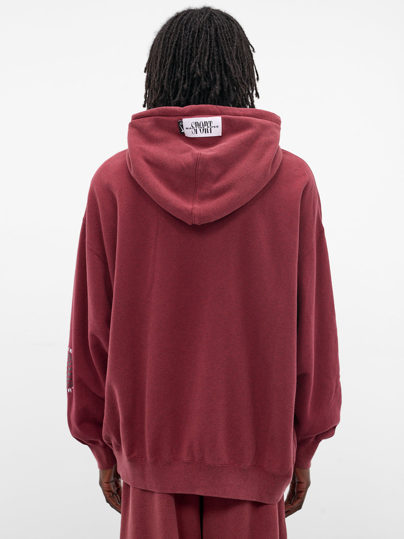 Martine Rose x Nike Oversized Hoodie (HM9026-13-CRIMSON-HTR-WHITE)