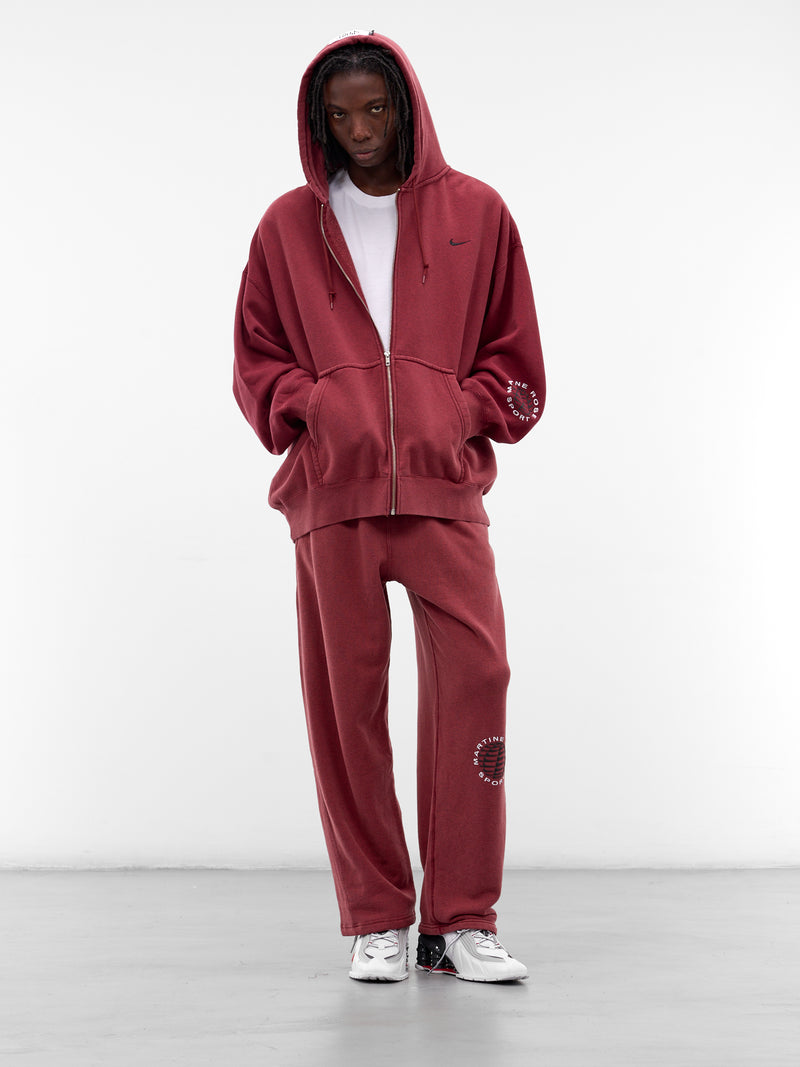 Martine Rose x Nike Relaxed Sweatpants (HM9033-613-CRIMSON-HTR-WHITE)