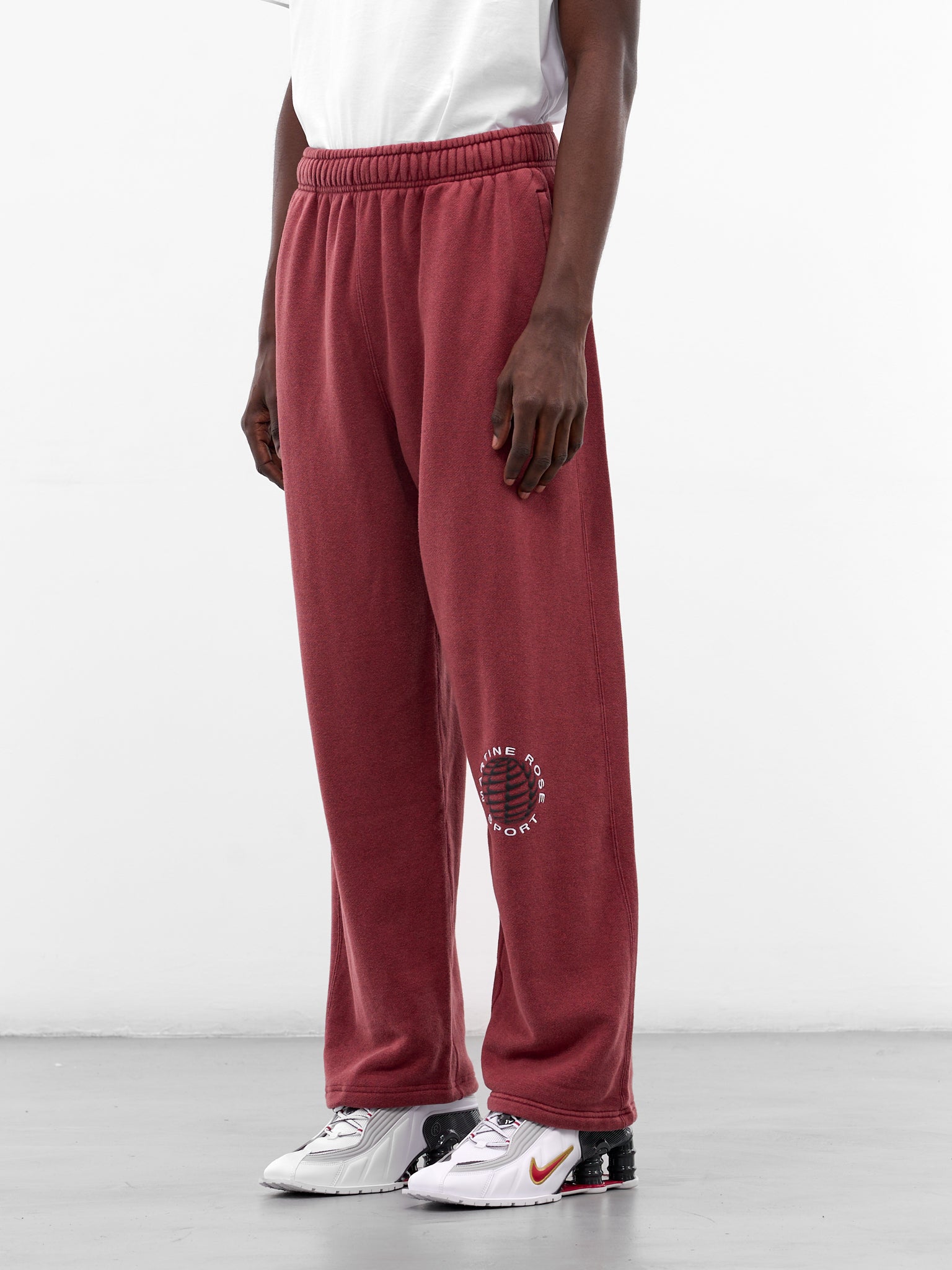 Martine Rose x Nike Relaxed Sweatpants (HM9033-613-CRIMSON-HTR-WHITE)