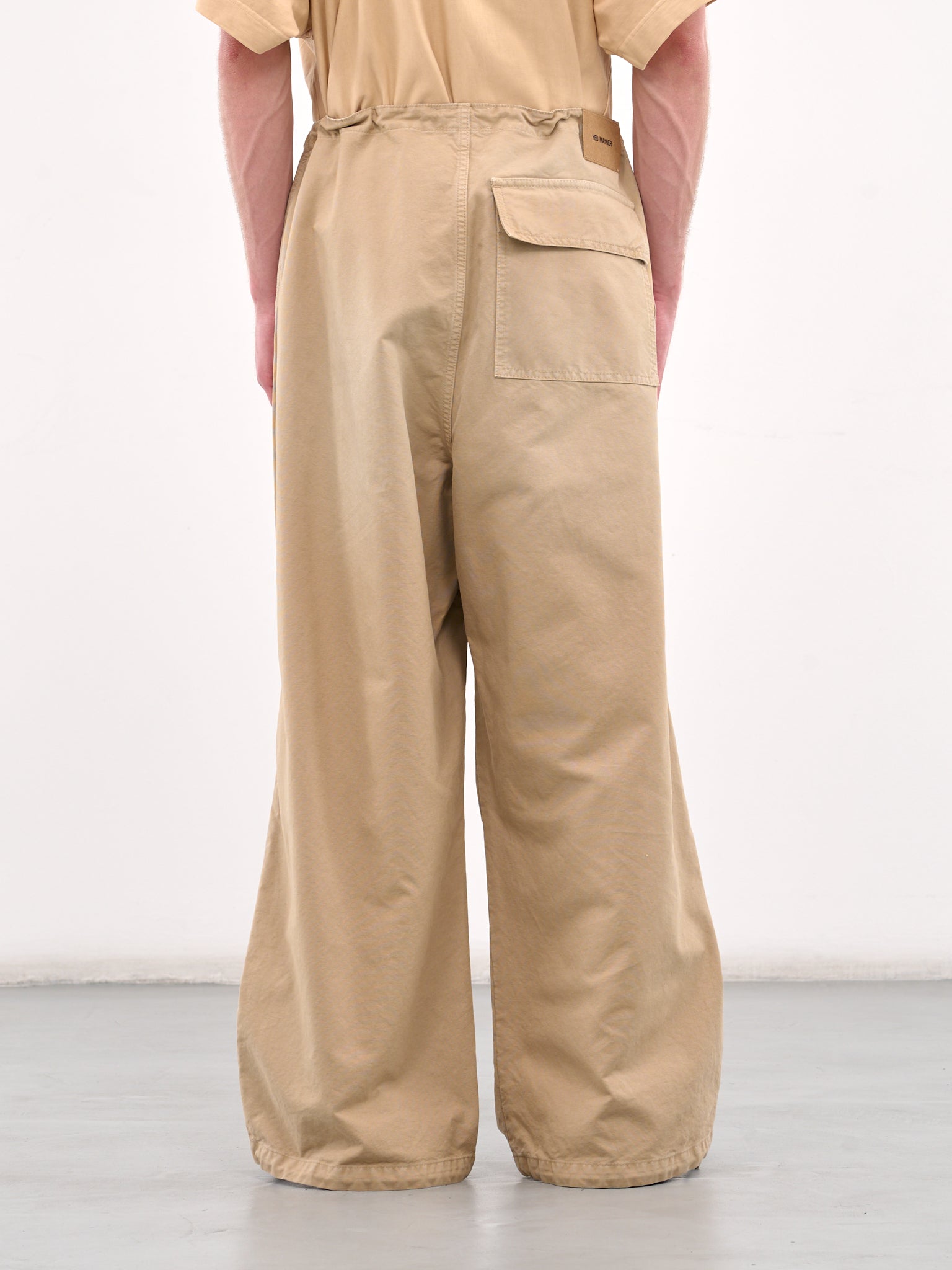 Wide Leg Baggy Trousers (HMMA30022A-BEIGE-KHAKI)