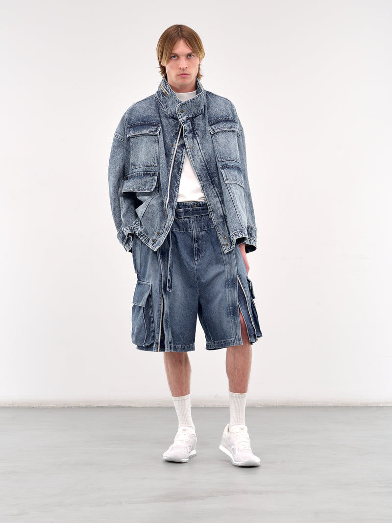 Denim Utility Cargo Jacket (HMMA67024A-LIGHT-PASTEL-BLUE)