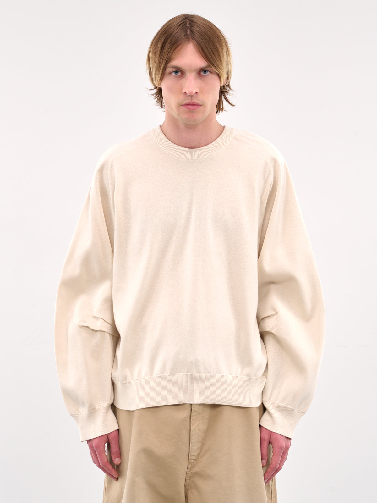 Crewneck Knit Sweater (HMMA75065A-NATURAL)