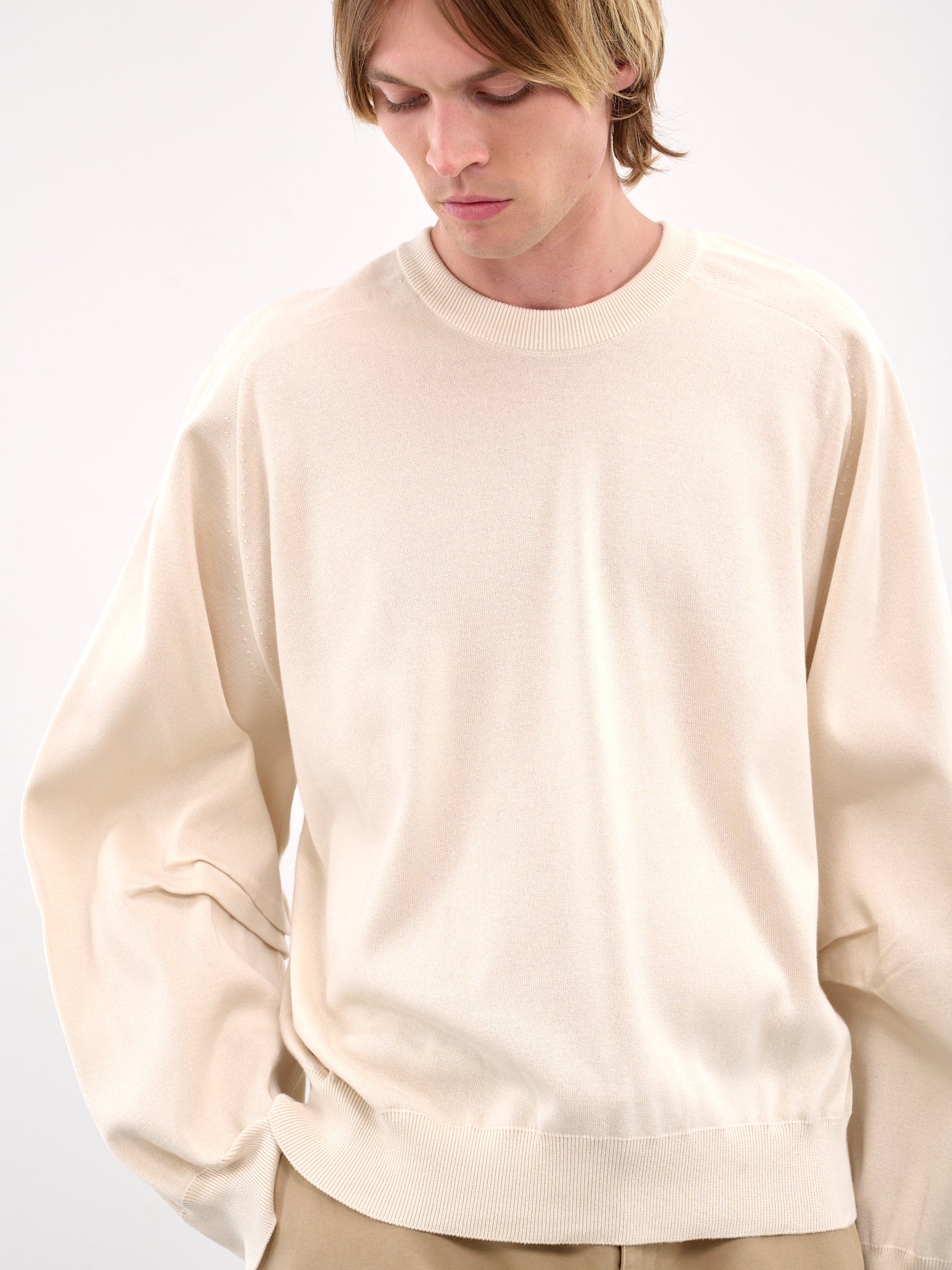 Crewneck Knit Sweater (HMMA75065A-NATURAL)
