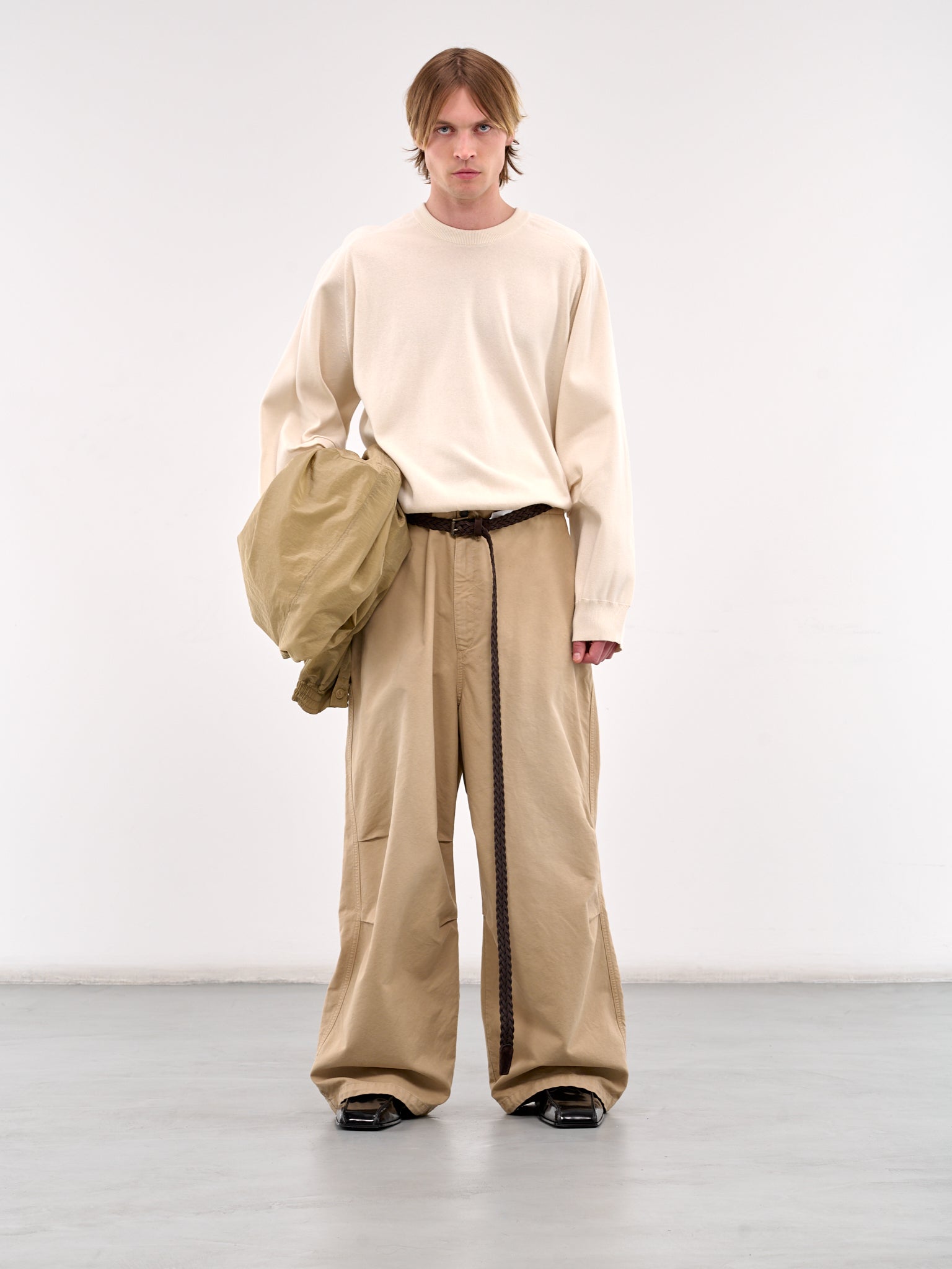 Crewneck Knit Sweater (HMMA75065A-NATURAL)