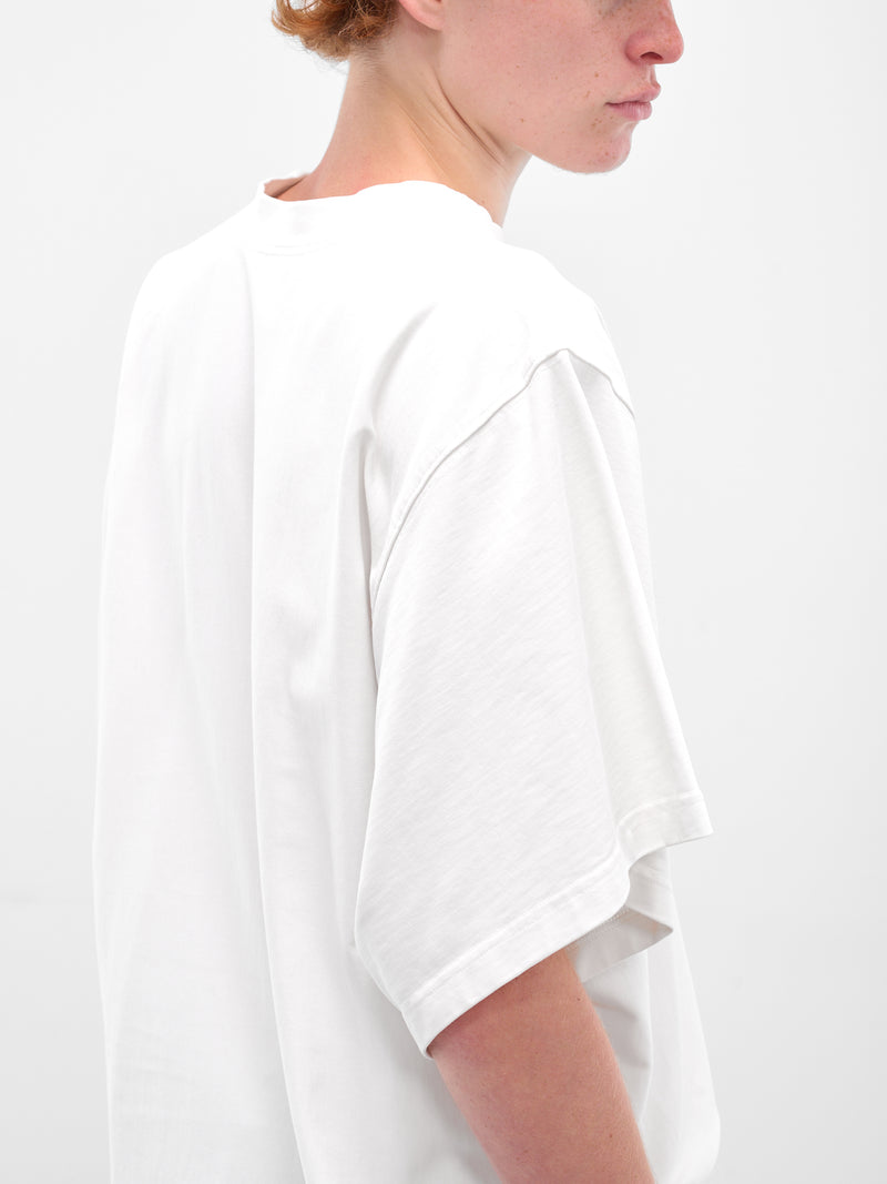 White Oversized Embroidered Tee (HMMB70007R-HB082A-NATURAL)