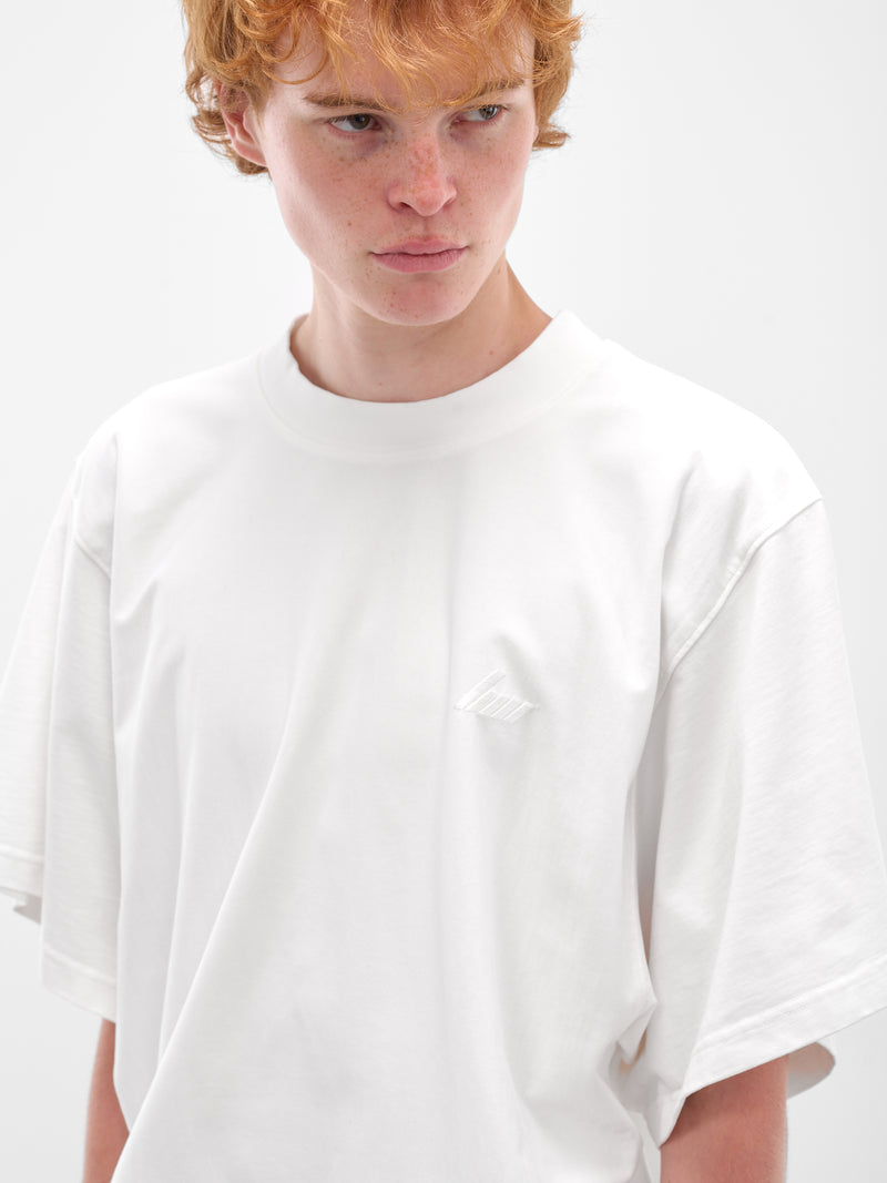 White Oversized Embroidered Tee (HMMB70007R-HB082A-NATURAL)