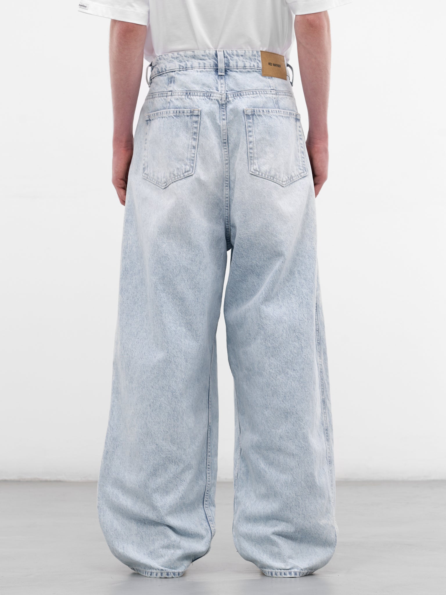 Faded Blue Denim Baggy Jeans (HMMC67021A-HC190-PASTEL-BLUE)