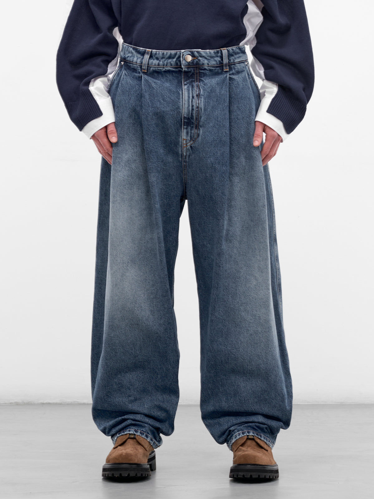Blue Denim Baggy Jeans (HMMC67021A-HC301-BLUE)