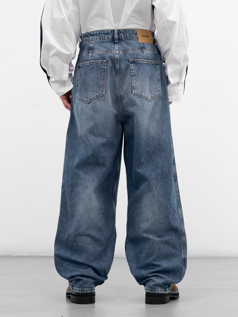 Blue Denim Baggy Jeans (HMMC67021A-HC301-BLUE)