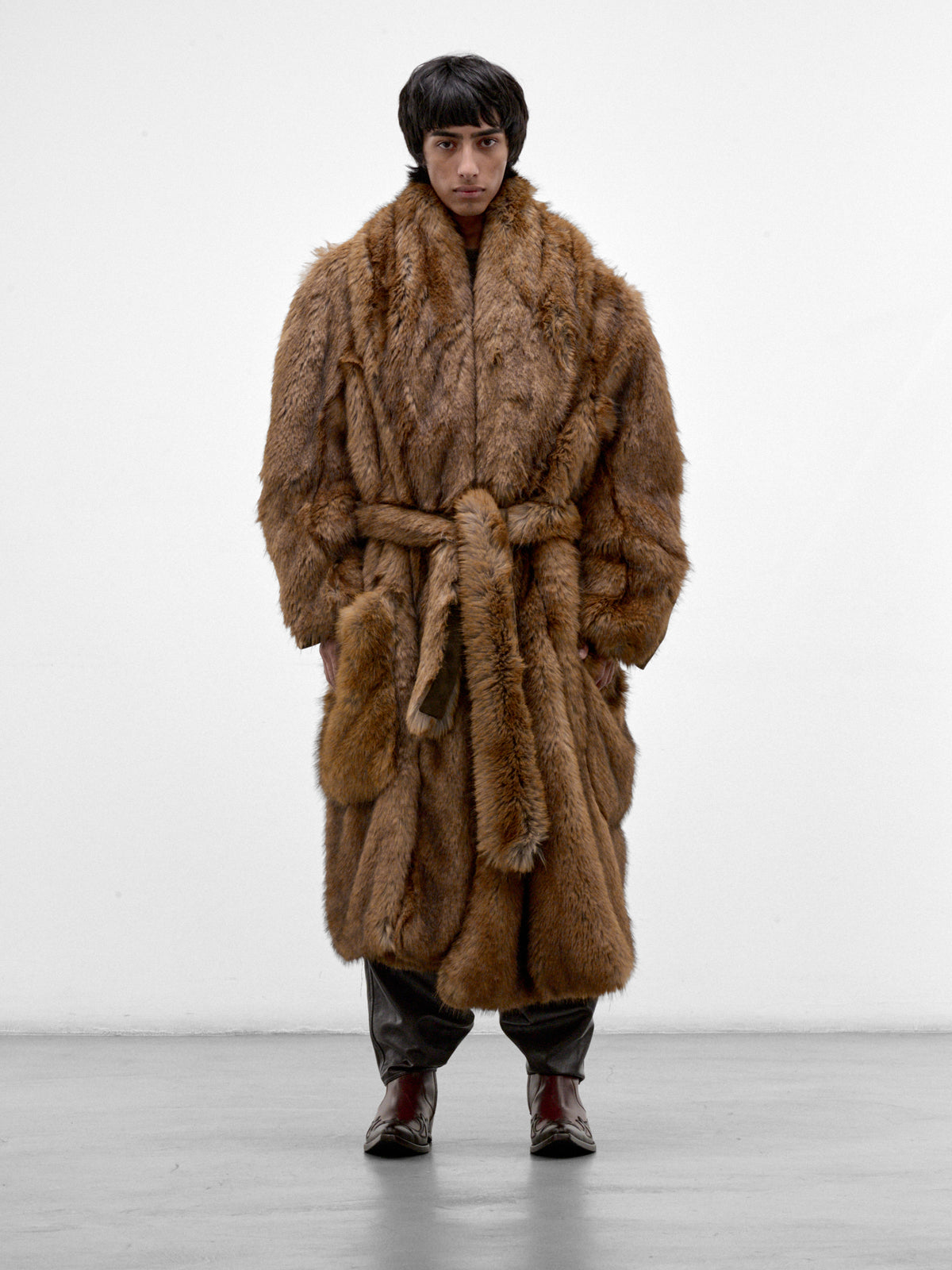 Beige Oversized Faux Fur Coat (HMMD10072P-BEIGE-KHAKI)