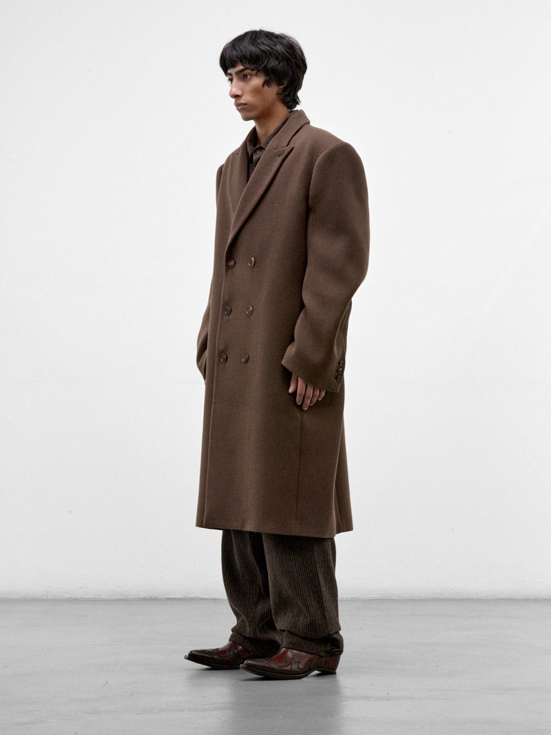 Brown Oversized Double-Breasted Coat (HMMD10074P-BROWN)