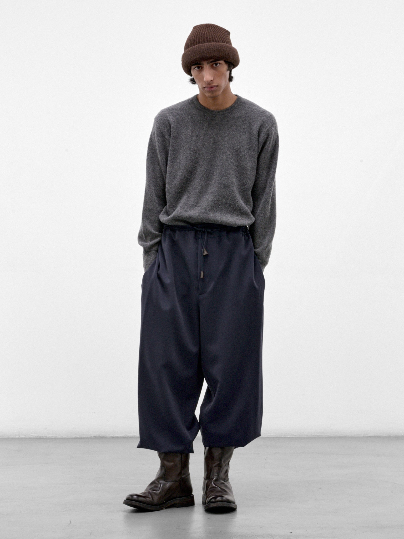 Blue Wide Leg Trousers (HMMD30050A-BLUE)
