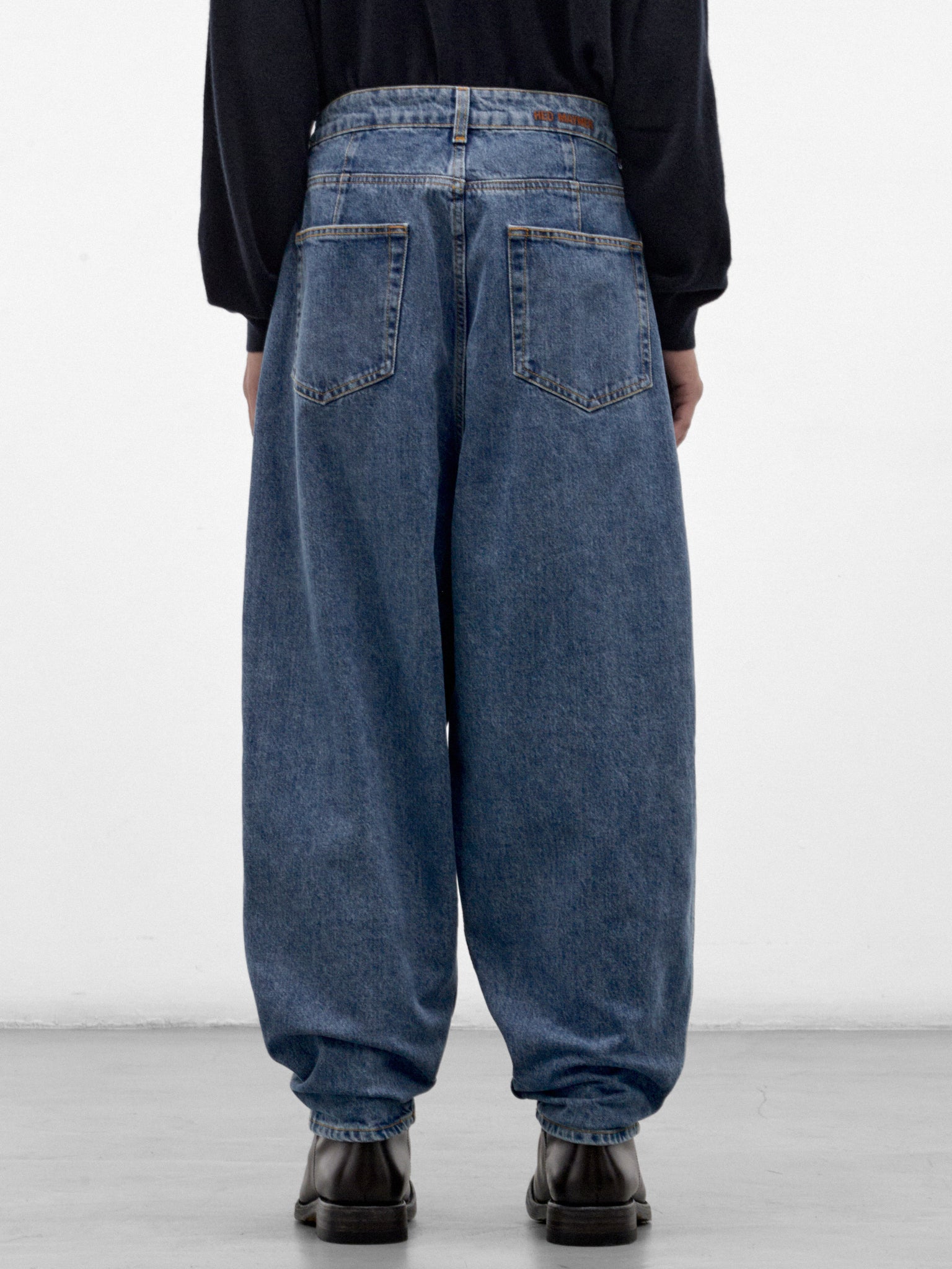 Blue Denim Wide Pleated Jeans (HMMD67050R-LIGHT-PASTEL-BLUE)