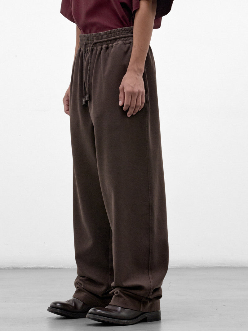 Brown Cotton Wide Sweatpants (HMMD70014R-BROWN)