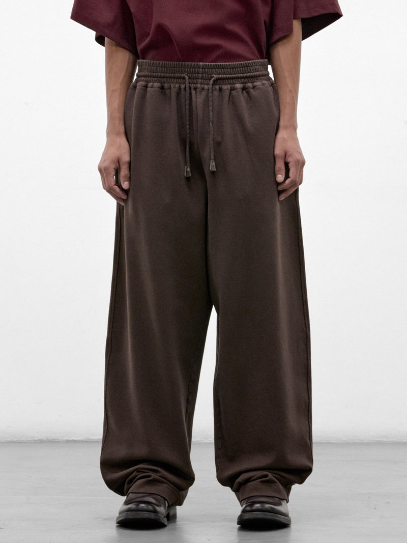 Brown Cotton Wide Sweatpants (HMMD70014R-BROWN)