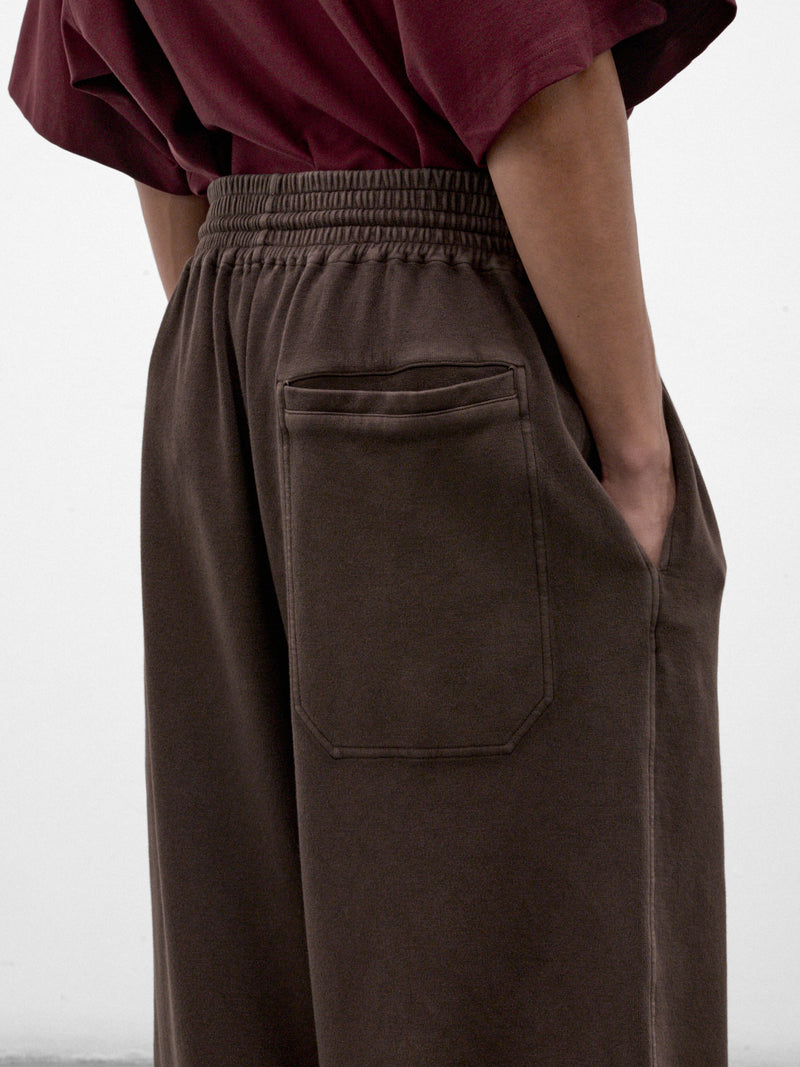Brown Cotton Wide Sweatpants (HMMD70014R-BROWN)