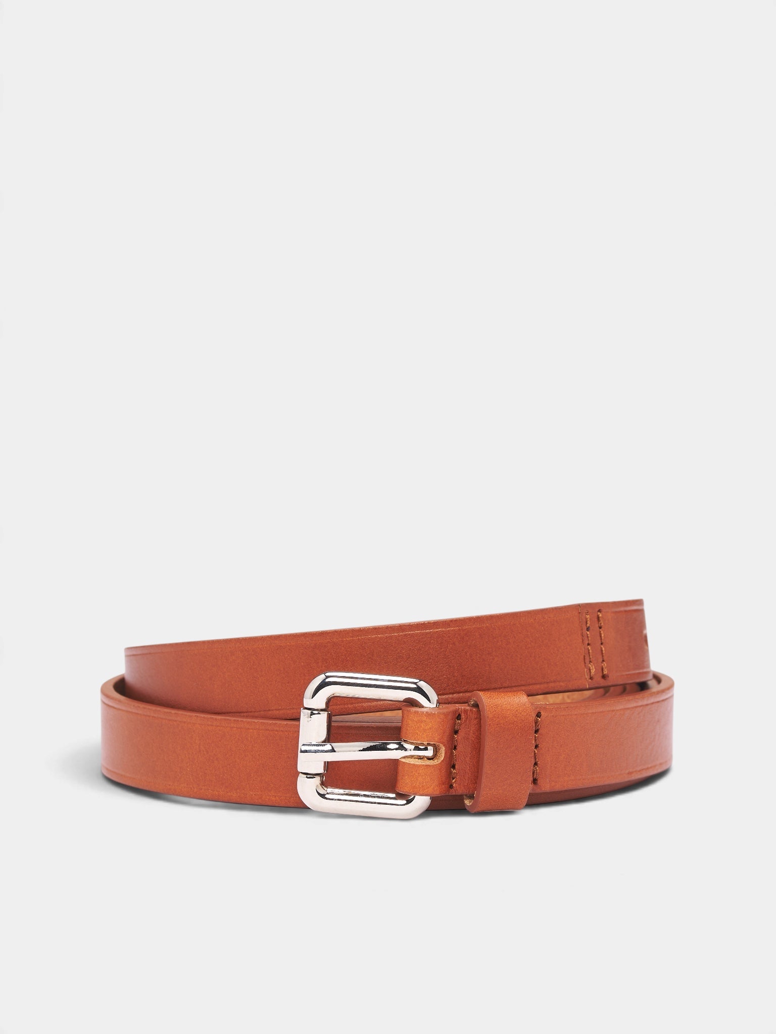Brown Bull Leather Buckled Belt (HMMD83016A-BROWN)
