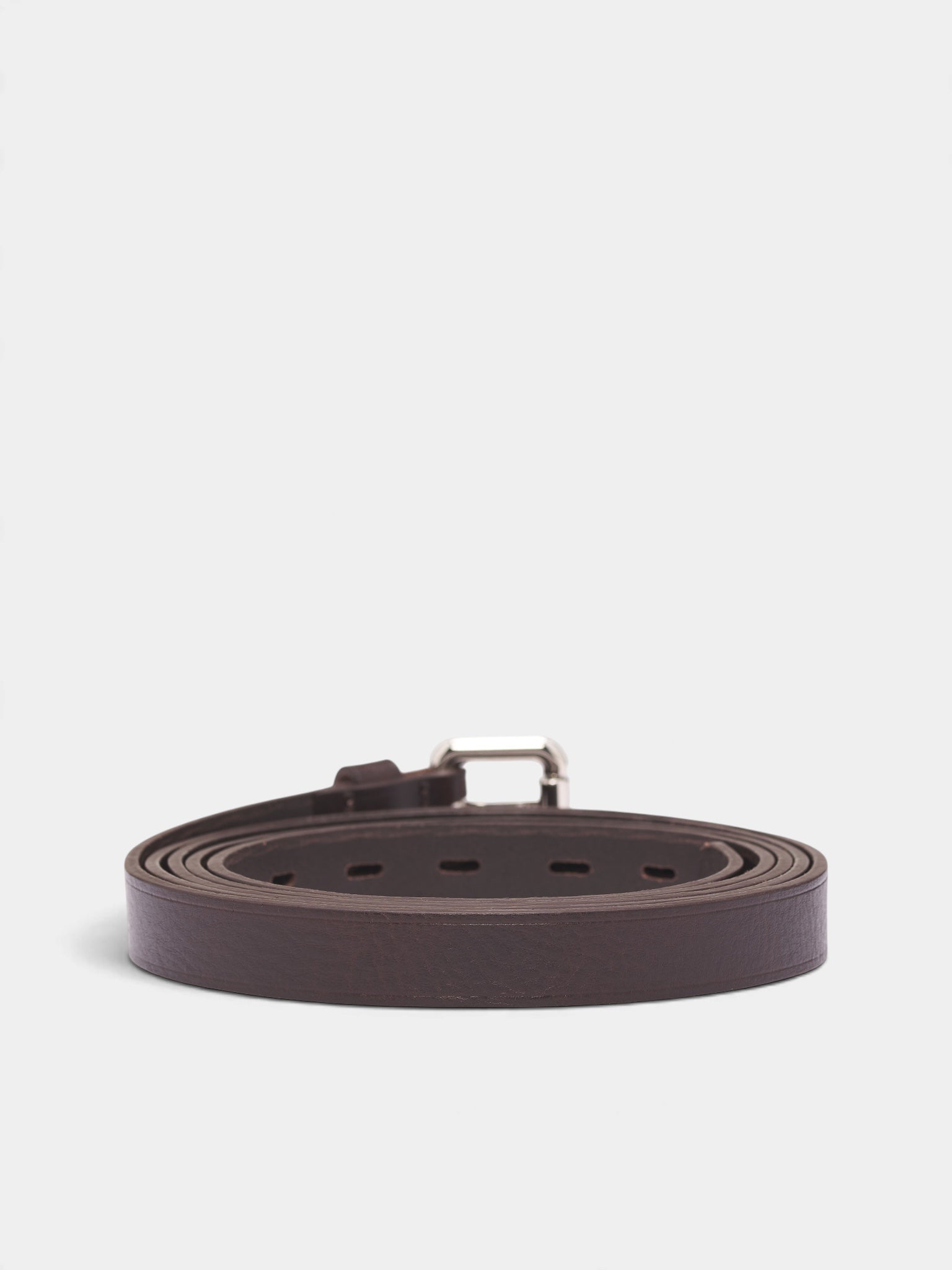 Brown Bull Leather Buckled Belt (HMMD83016A-MEDIUM-BROWN)