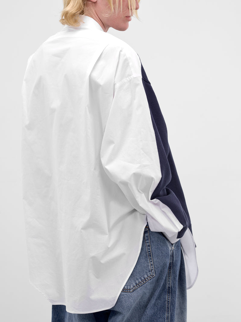 Trompe L'oeil Layered Sweater Shirt (HMMC60041M-HC272-WHITE)