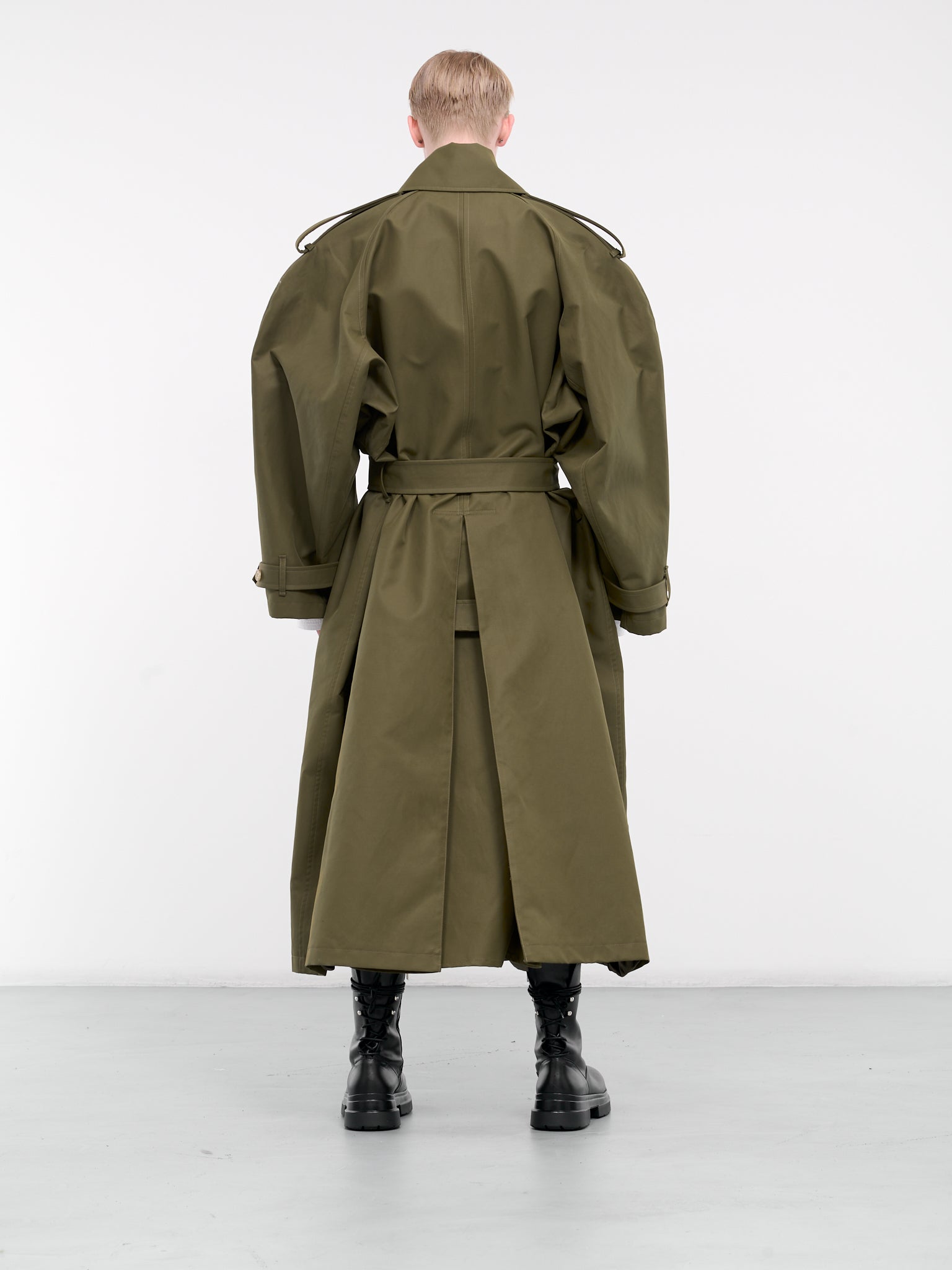 Oversized Trench Coat (HMMY10004A-HY077-GREEN)