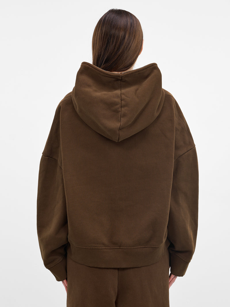 Brunette Oversized Full Zip Hoodie (HO03012-BRUNETTE)