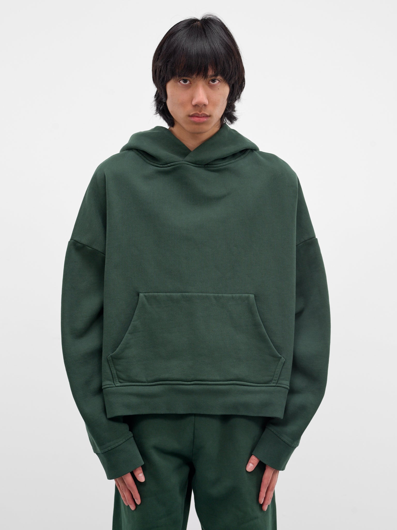 Green Oversized Cotton Hoodie (HO04012-COLLEGE-GREEN)