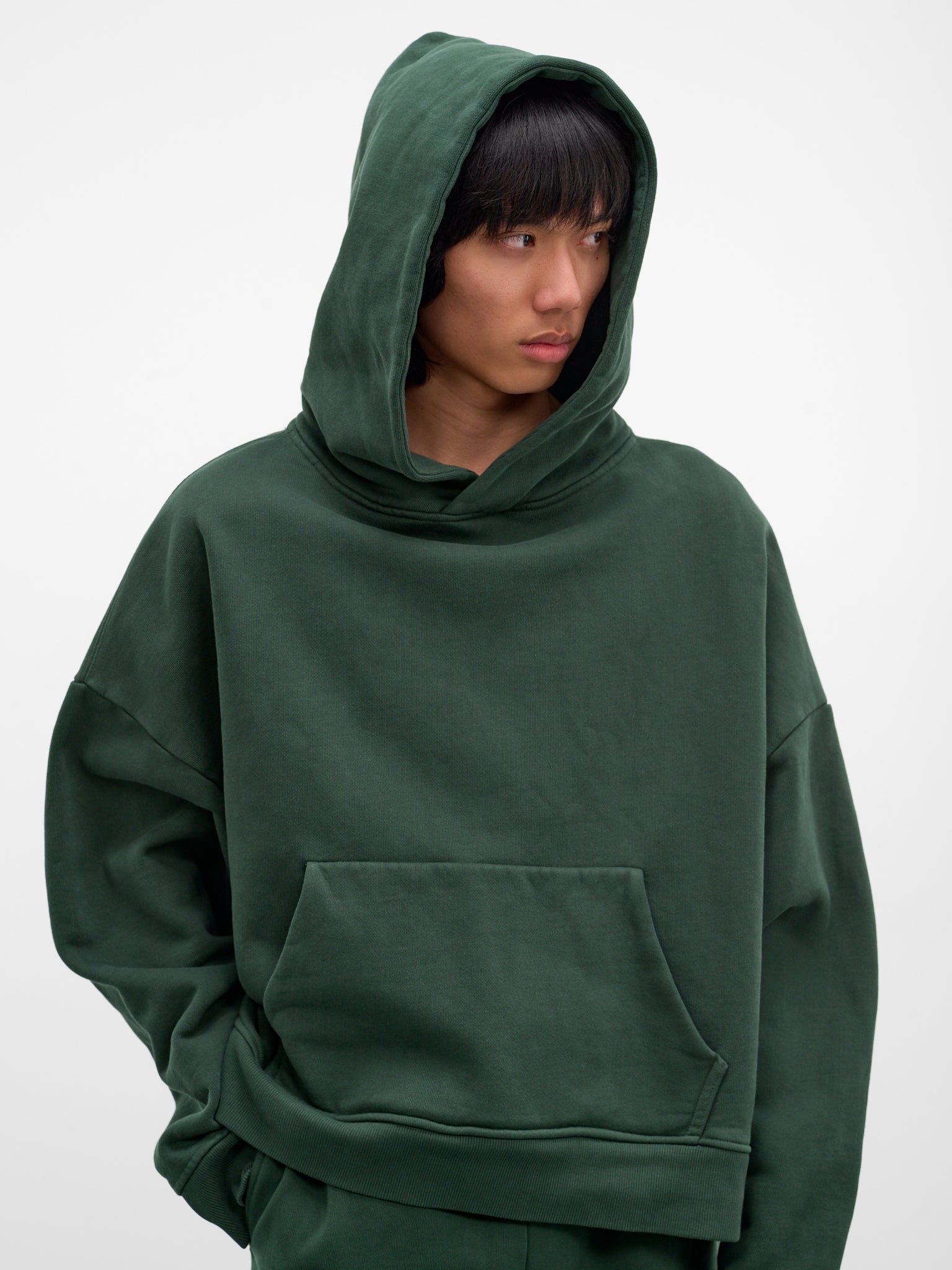 Green Oversized Cotton Hoodie (HO04012-COLLEGE-GREEN)