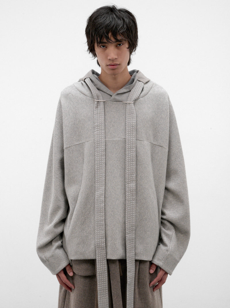 Gray Cotton Hooden Cordflex Top (HOODEN-CORDFLEX-SNEATHER-GREY)
