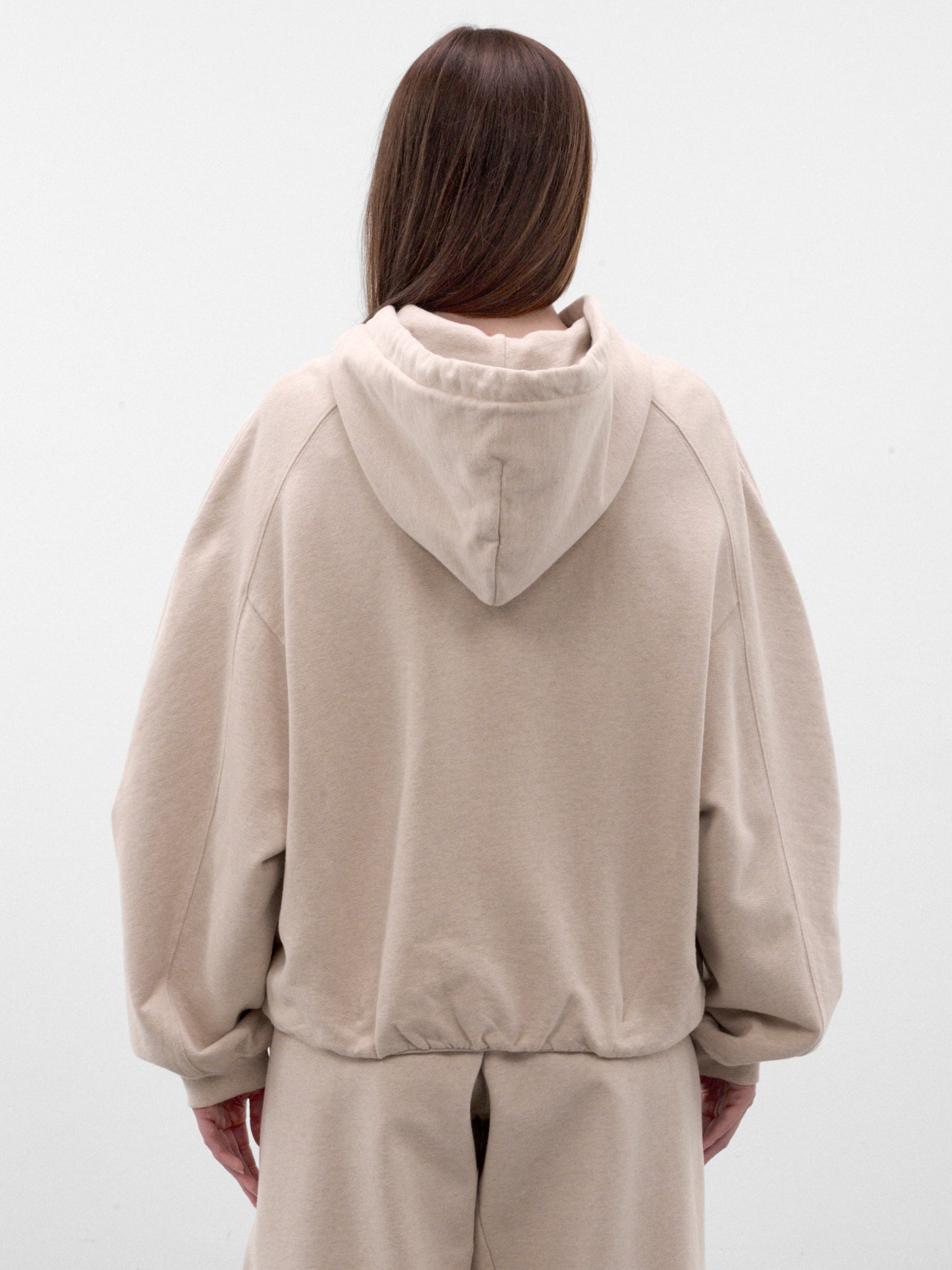 Beige Cotton Corso Zip Hoodie (HOU00314AJ00325-BEIGE)