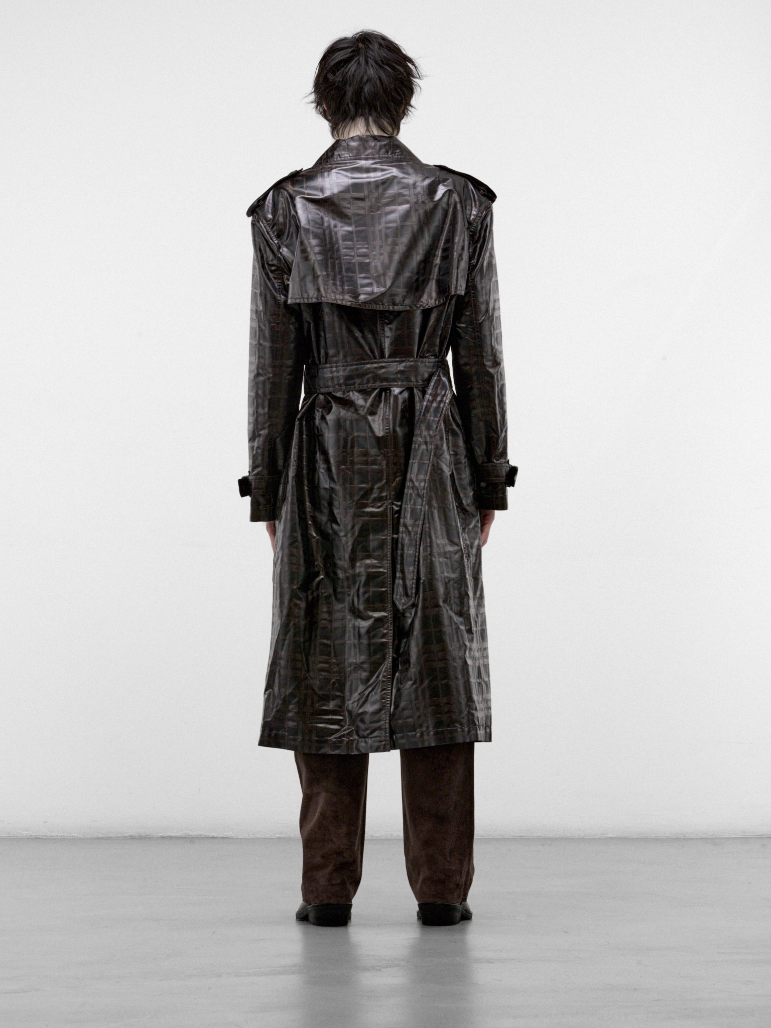 Treacle Check Hoxton Trench Coat (HOXTON-C7139-TREACLE-BROWN-PAT)