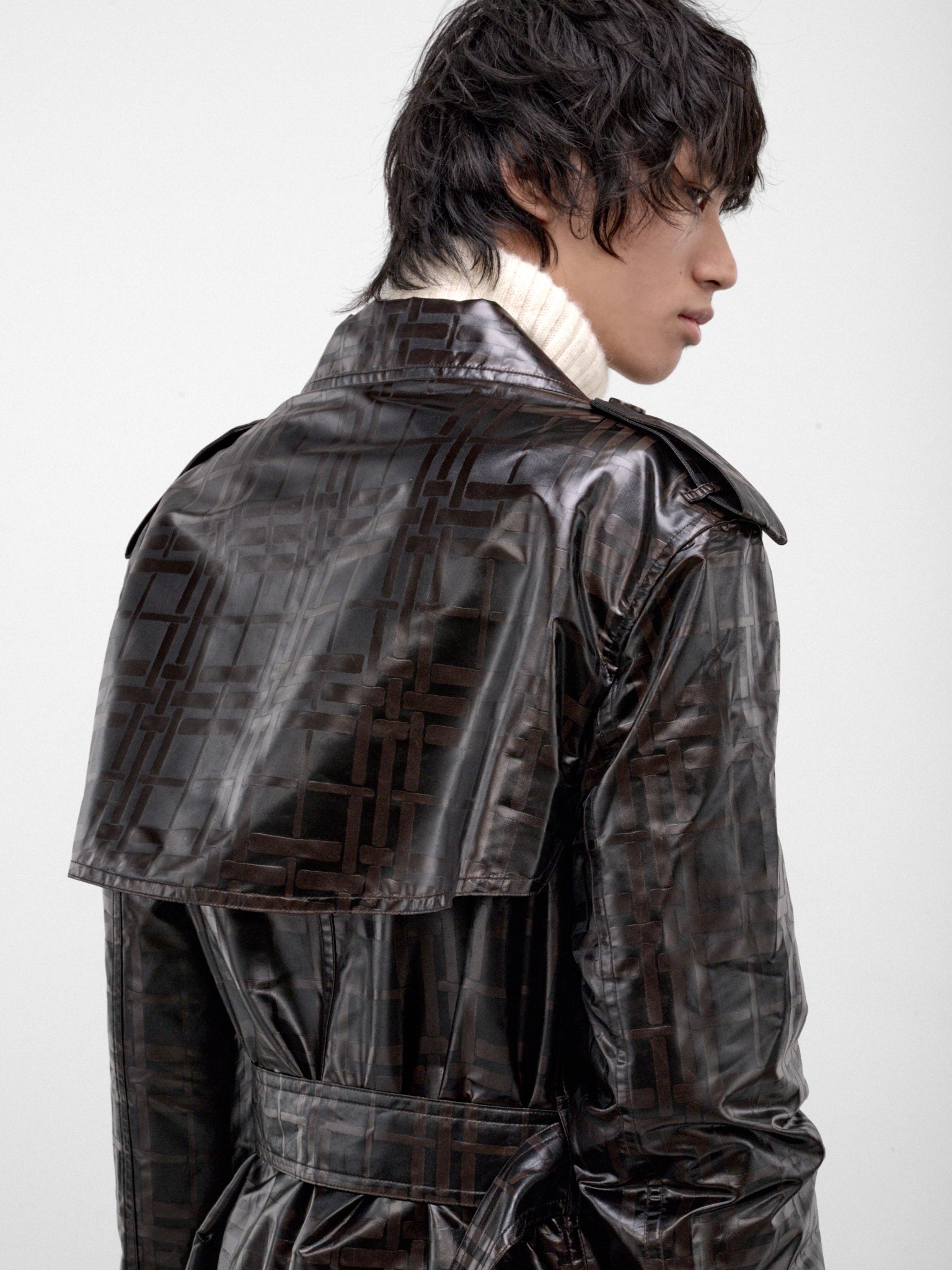 Treacle Check Hoxton Trench Coat (HOXTON-C7139-TREACLE-BROWN-PAT)