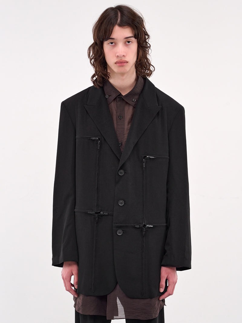 Zip Detail Jacket (HP-J15-500-1-BLACK)