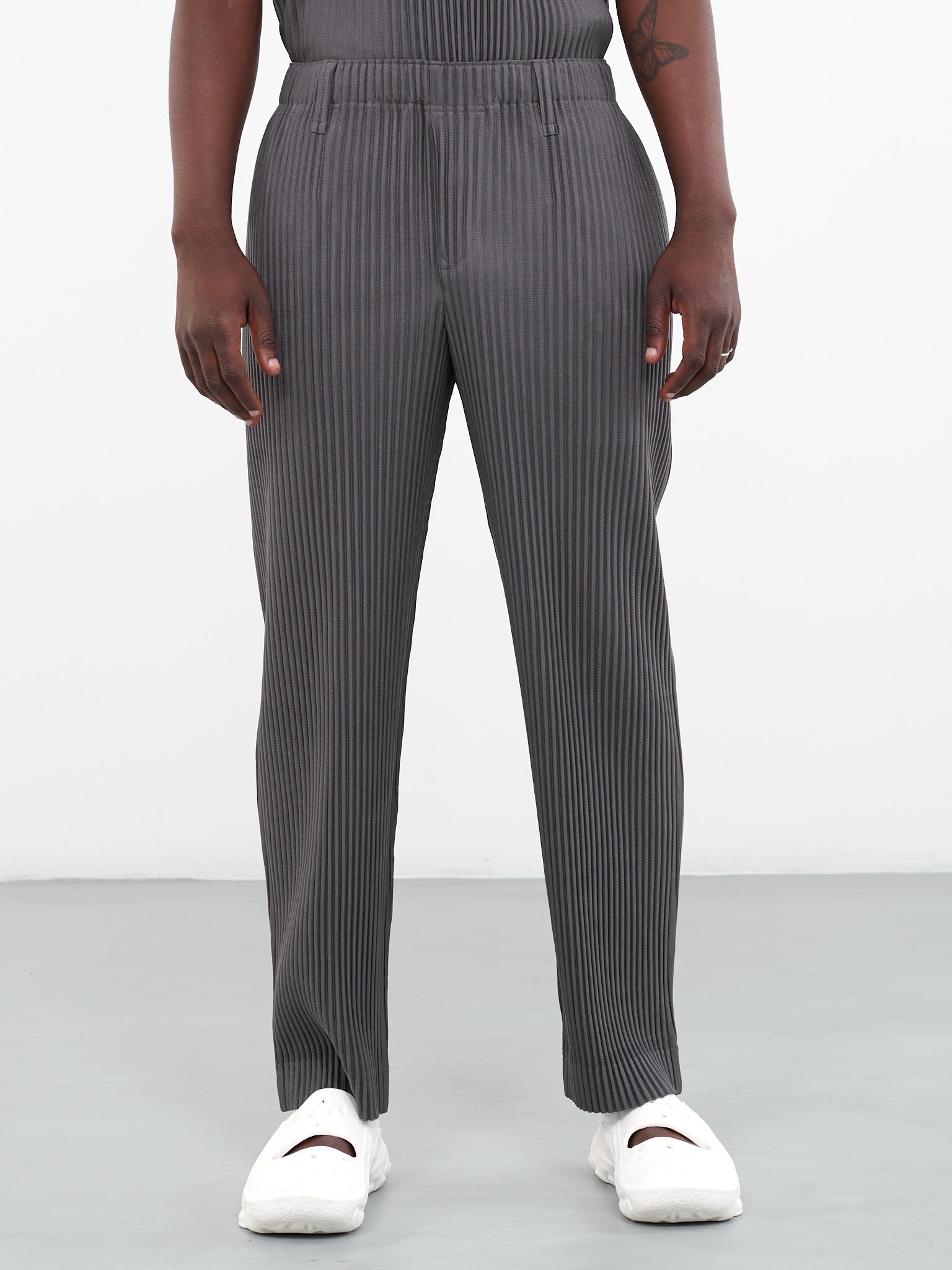 Color Pleats Trousers (HP36JF194-16-GRAY)