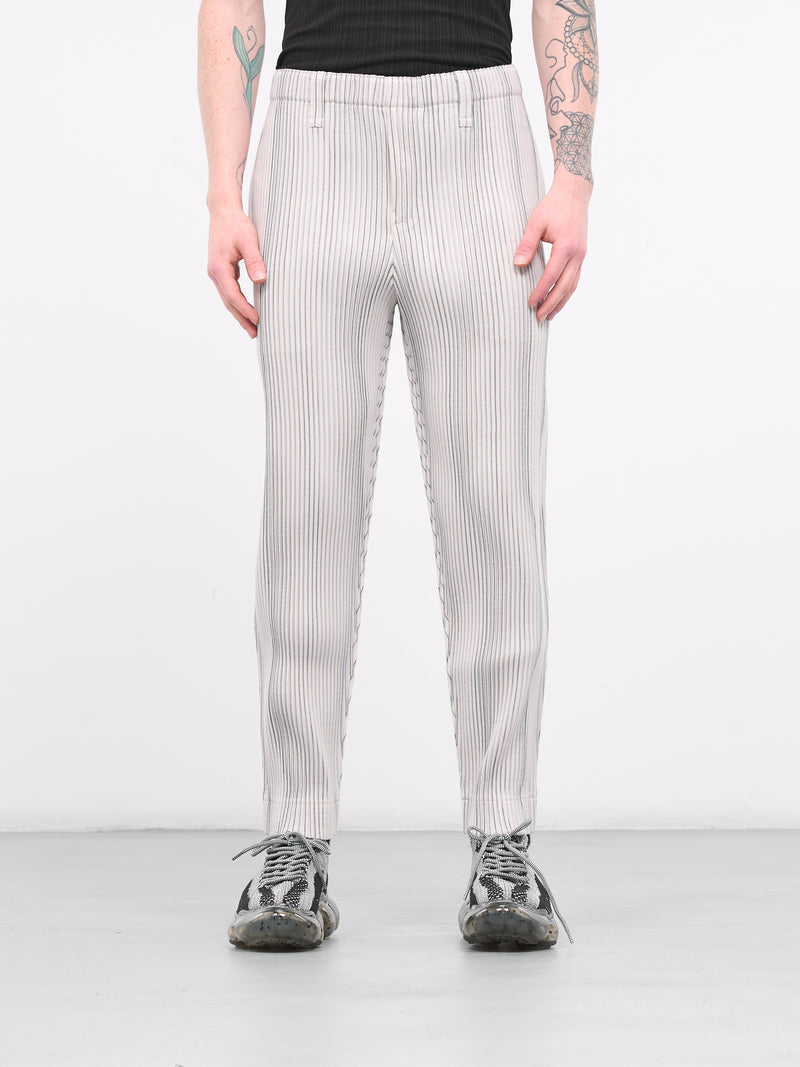 Tweed Pleats Trousers (HP38FF323-41-IVORY)